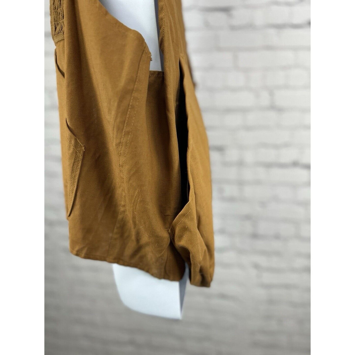 VTG Black Sheep Brand Brown Cotton Back Pocket Hunting Clothing Vest Japan XL