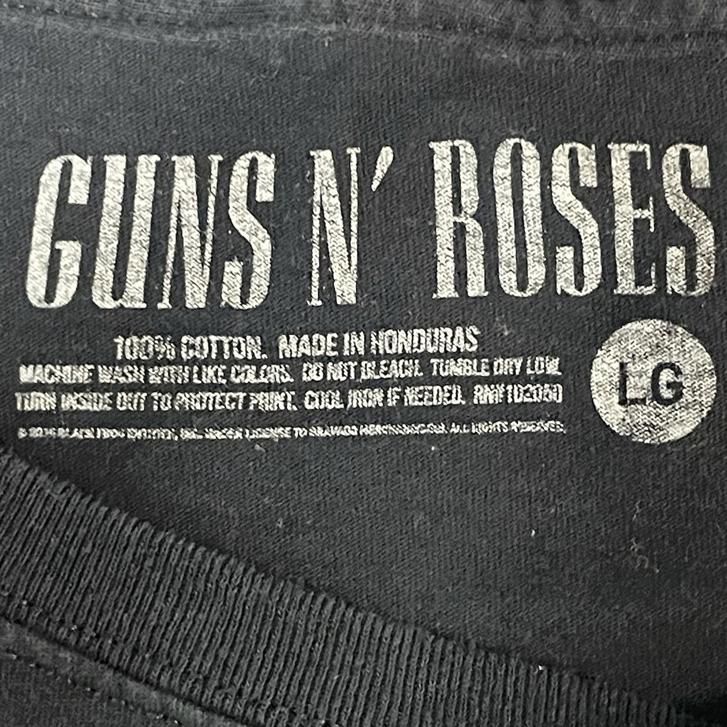 Guns N’ Roses Black Appetite For Destruction Skulls Band T-Shirt Size Large L