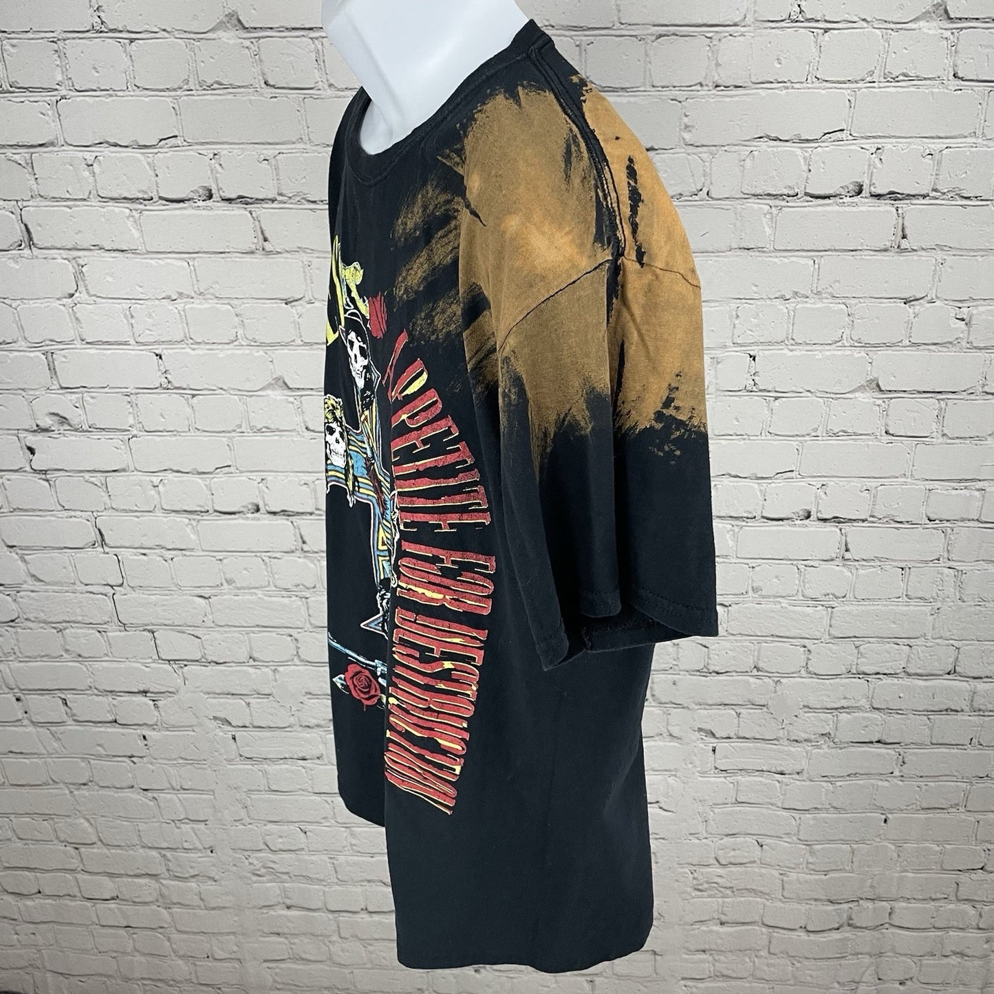 Guns N’ Roses Black Appetite For Destruction Skulls Band T-Shirt Size Large L