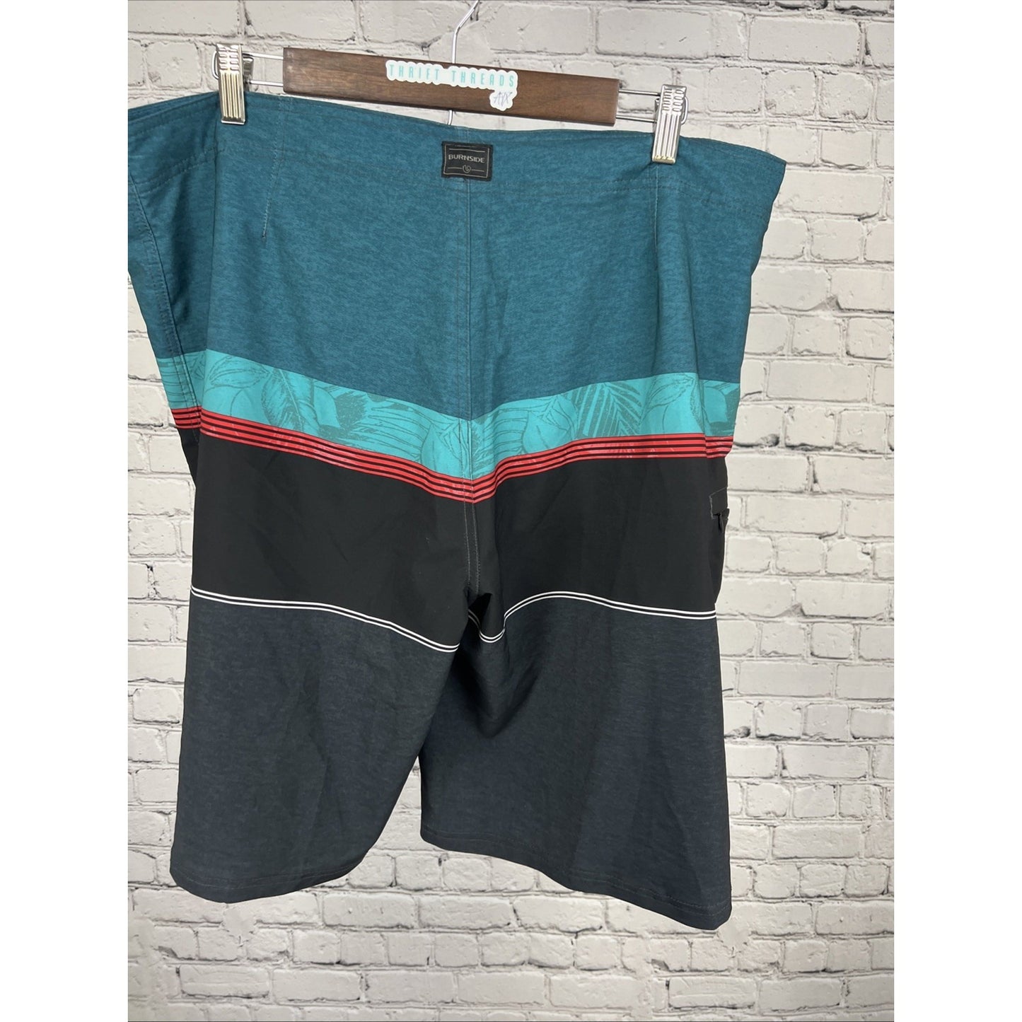 Burnside Board Shorts Swim Trunks Surf Zip Pocket Bottle Opener Comb Men’s 38