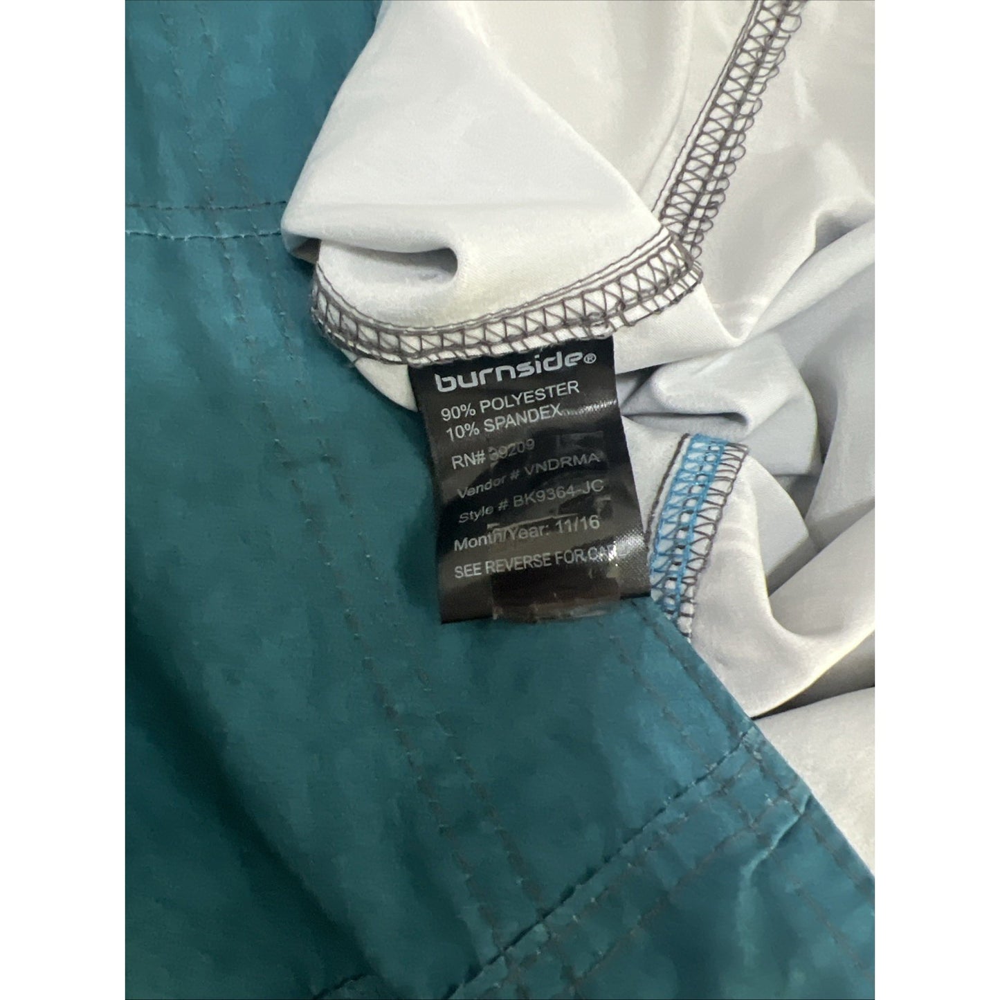 Burnside Board Shorts Swim Trunks Surf Zip Pocket Bottle Opener Comb Men’s 38