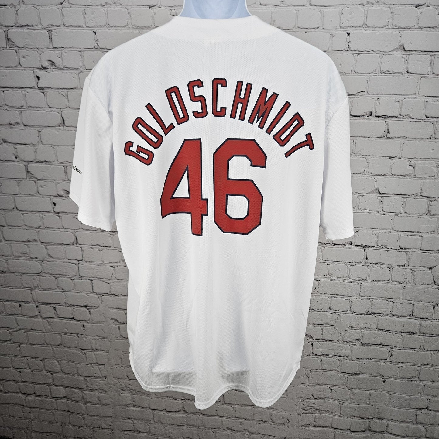 Cardinals St Louis White 46 Goldschmidt Buttoned Baseball MLB Jersey Shirt XL