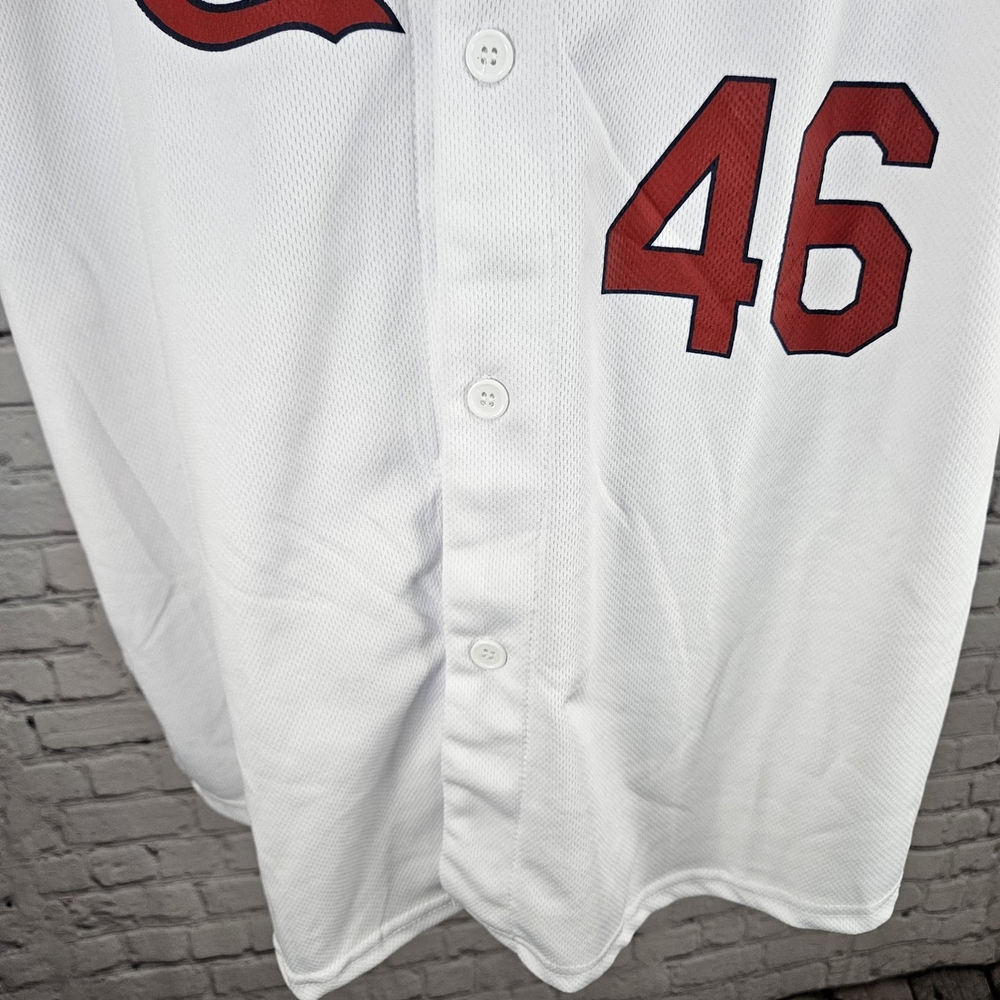 Cardinals St Louis White 46 Goldschmidt Buttoned Baseball MLB Jersey Shirt XL