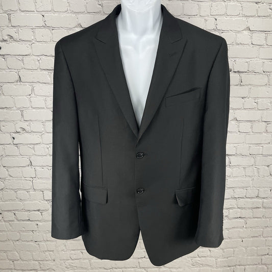 Sean John Black 2 Button Double Vented Peak Lapel Blazer Sport Coat Size 38R