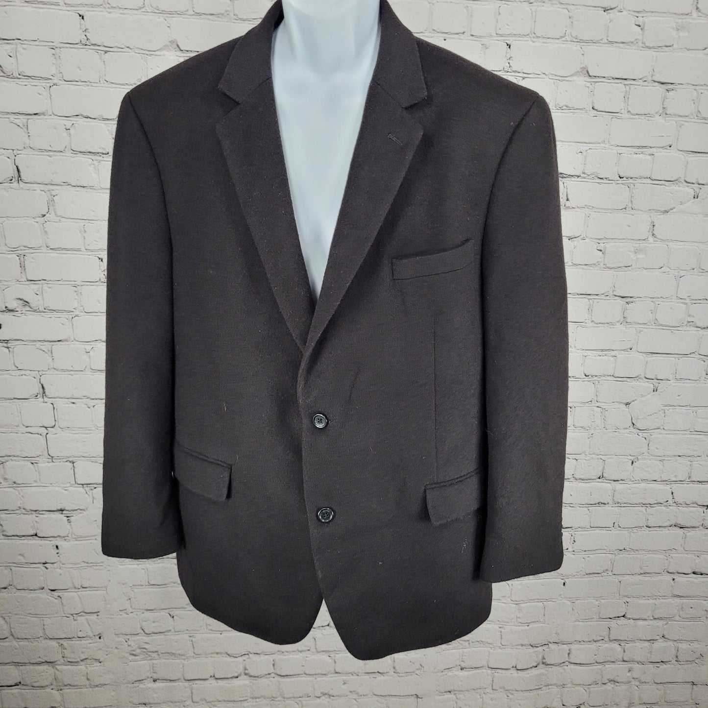 Michael Kors Black 100% Camel Hair 2 Button Blazer Sport Coat Size 46R