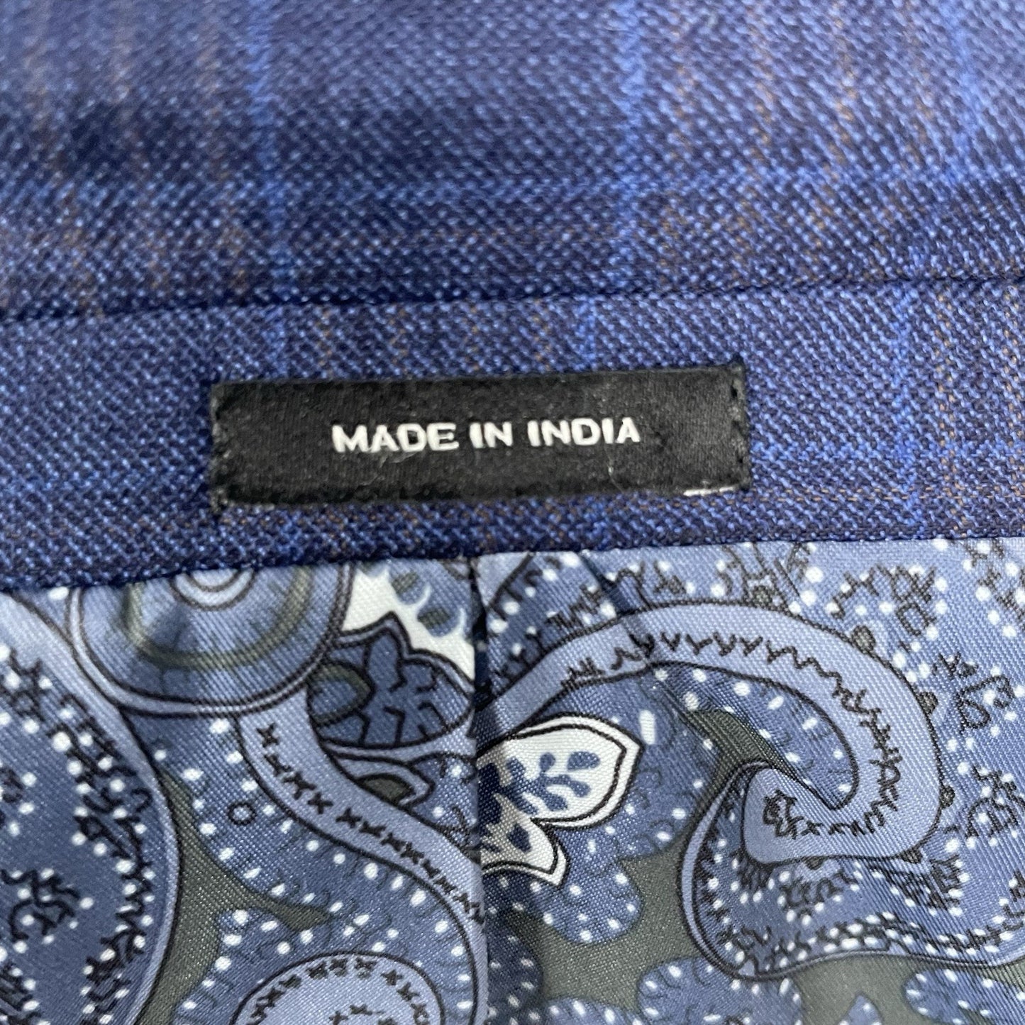 Jos. A. Bank 1905 Blue Check Wool 2 Button Double Vented Blazer Sport Coat 46R