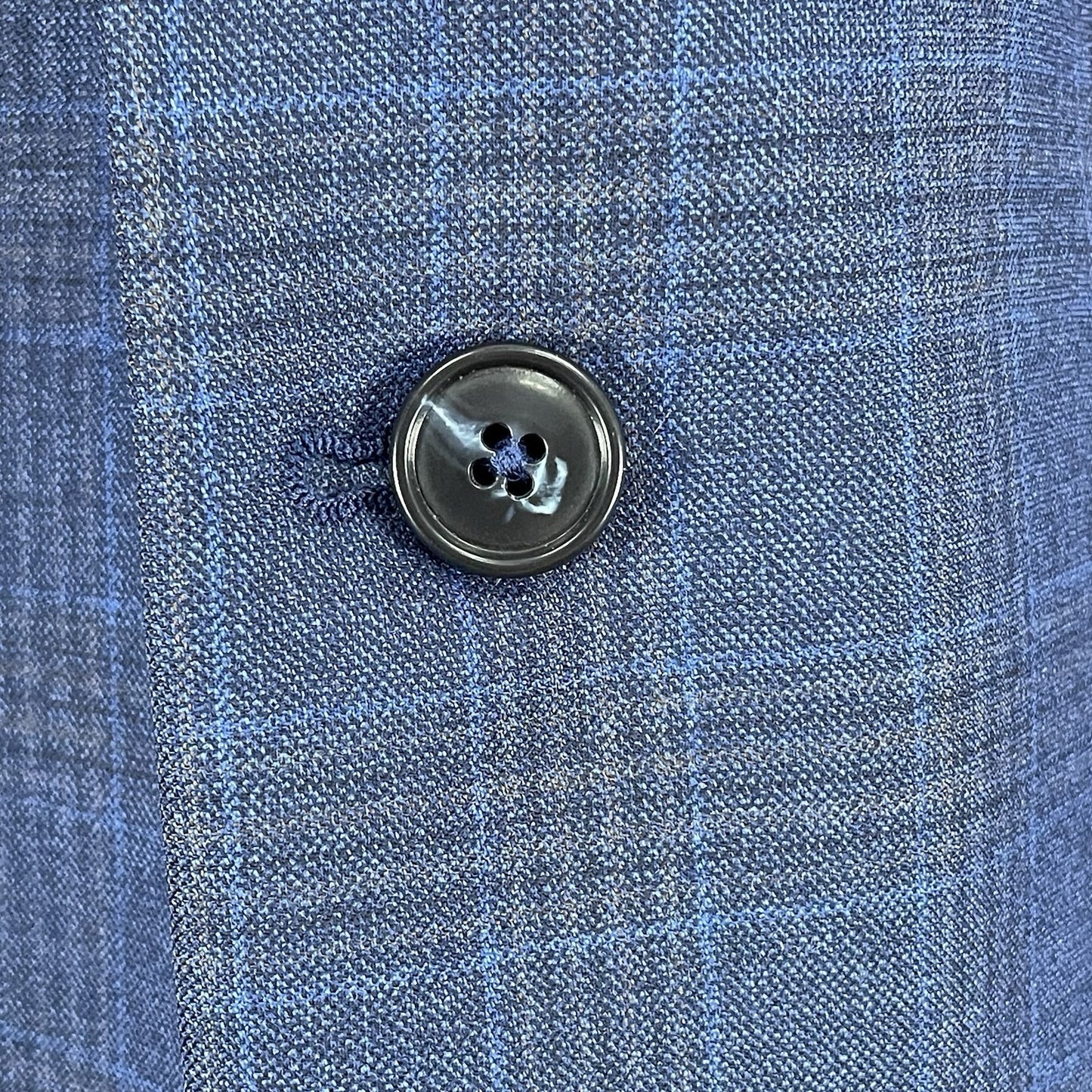 Jos. A. Bank 1905 Blue Check Wool 2 Button Double Vented Blazer Sport Coat 46R