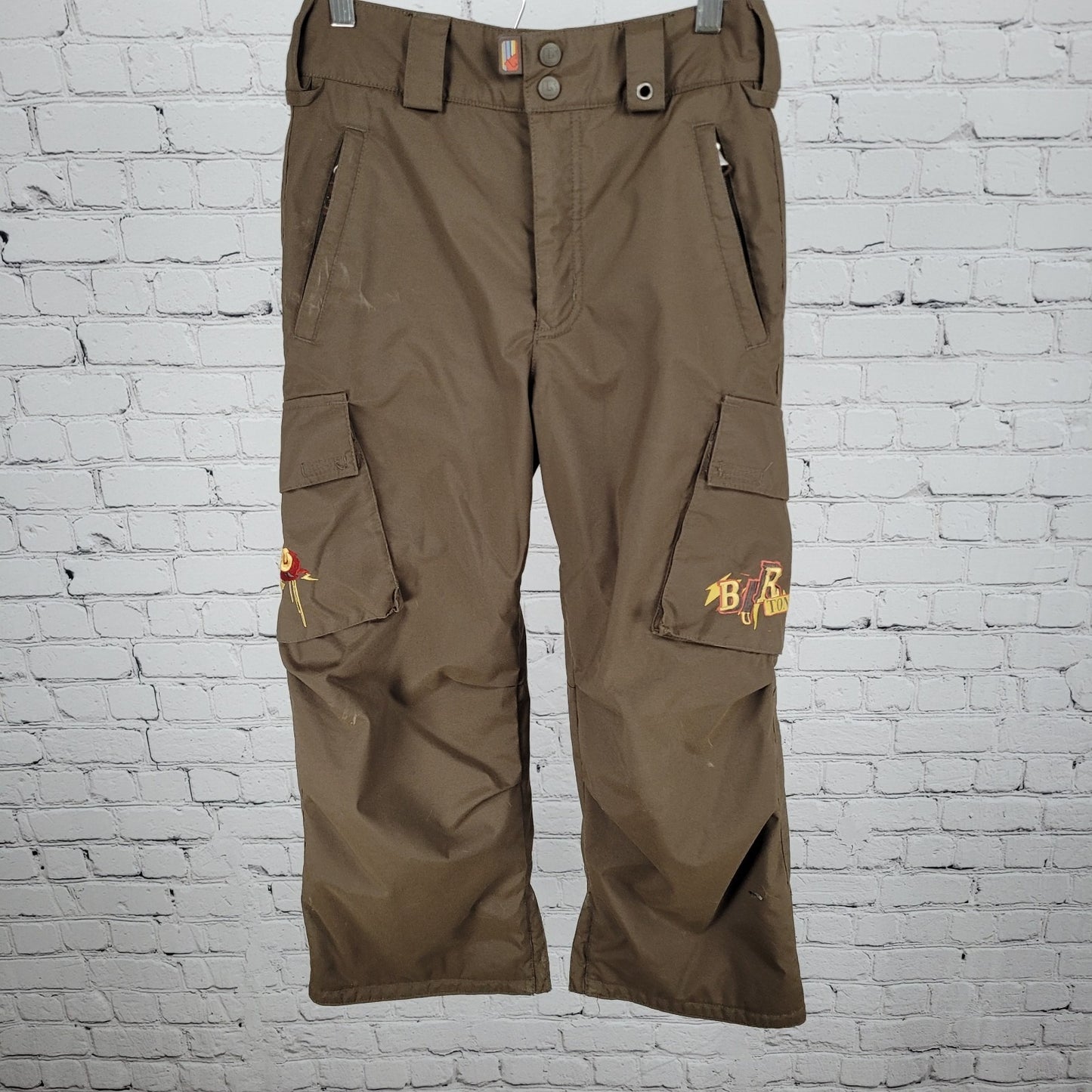 Burton Brown Insulated Snow Winter Cargo Pants Youth Size Small S (26x22.5)