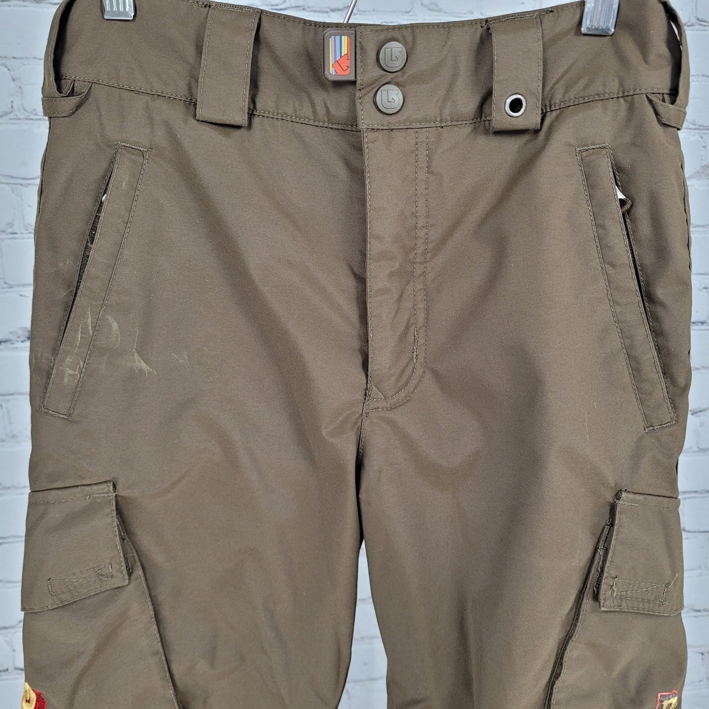 Burton Brown Insulated Snow Winter Cargo Pants Youth Size Small S (26x22.5)