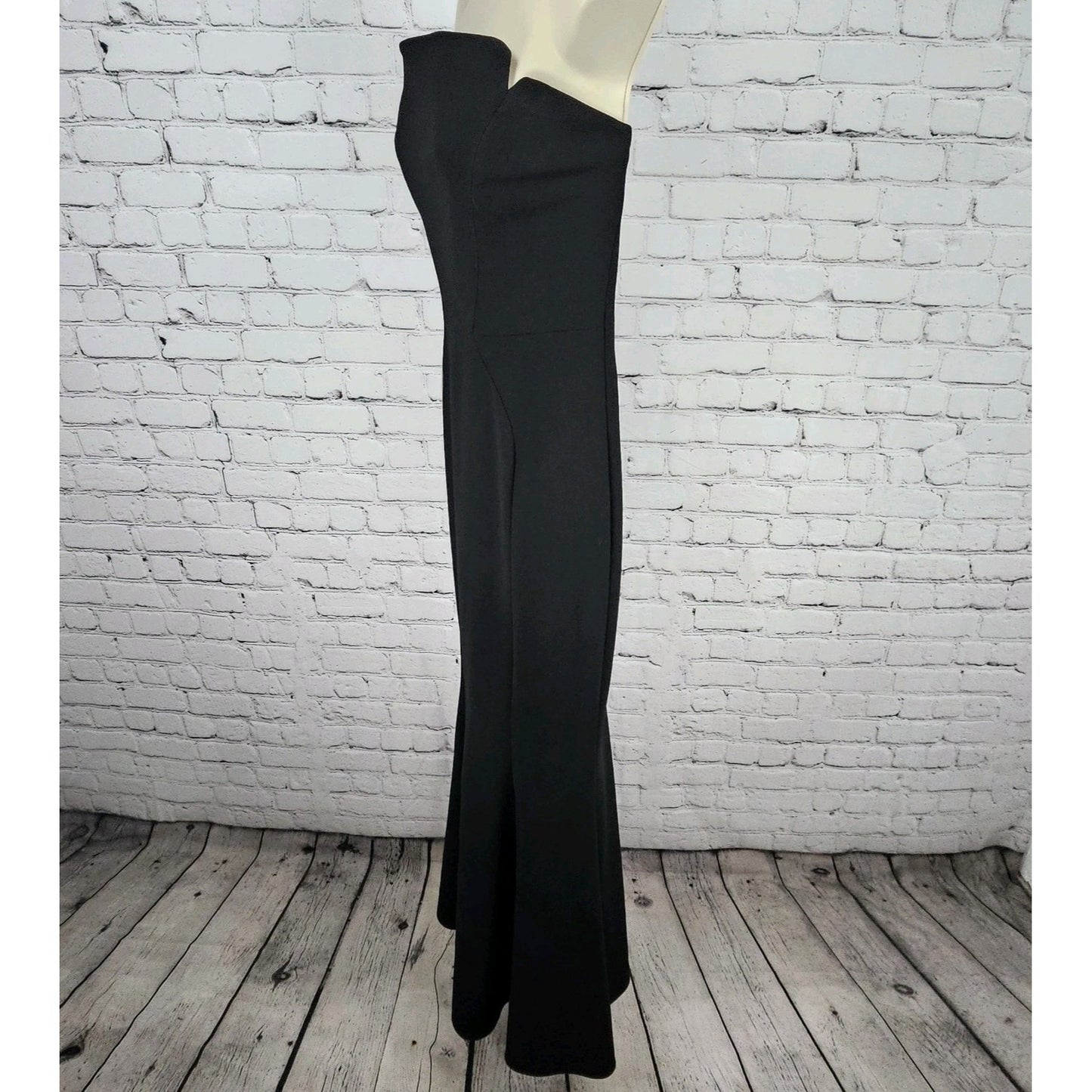 Jill Stuart Black Strapless Boned Lined Mermaid Bodycon Maxi Gown Formal Dress 0