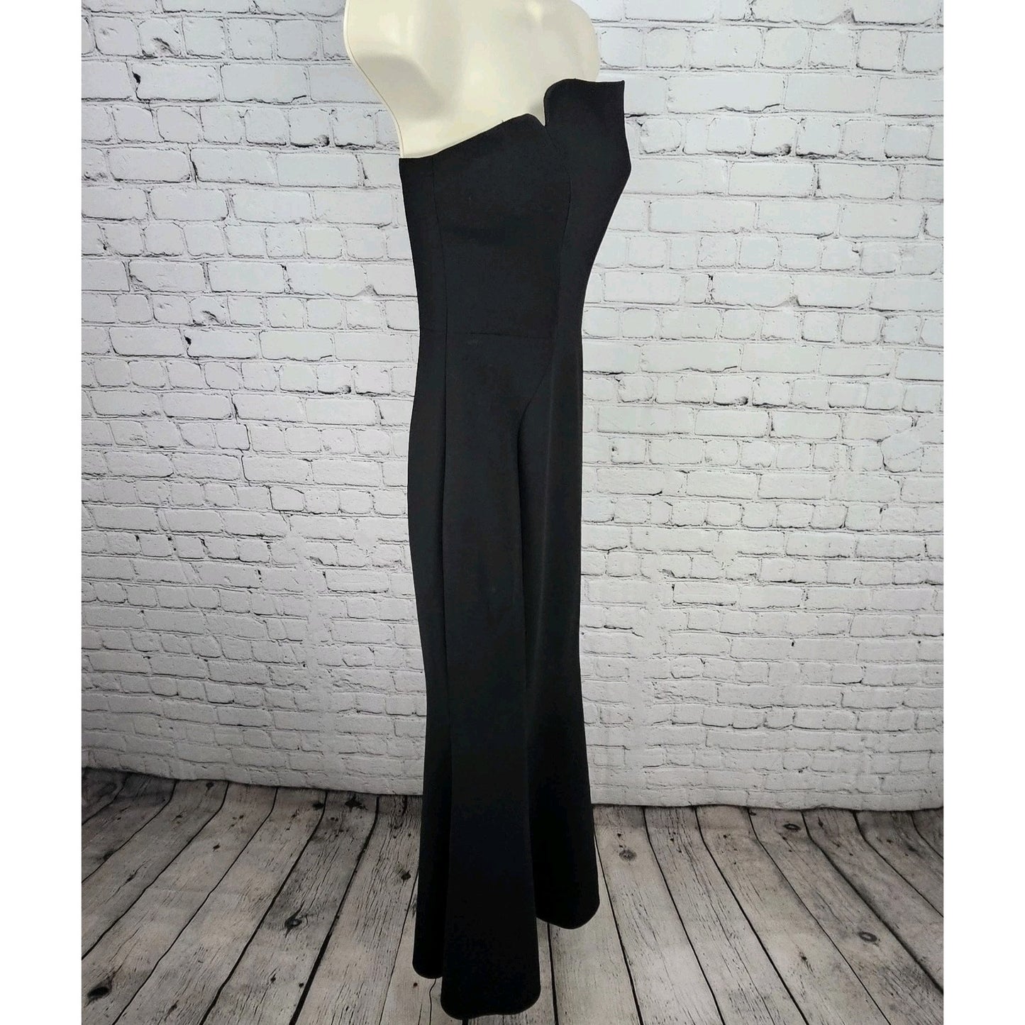 Jill Stuart Black Strapless Boned Lined Mermaid Bodycon Maxi Gown Formal Dress 0