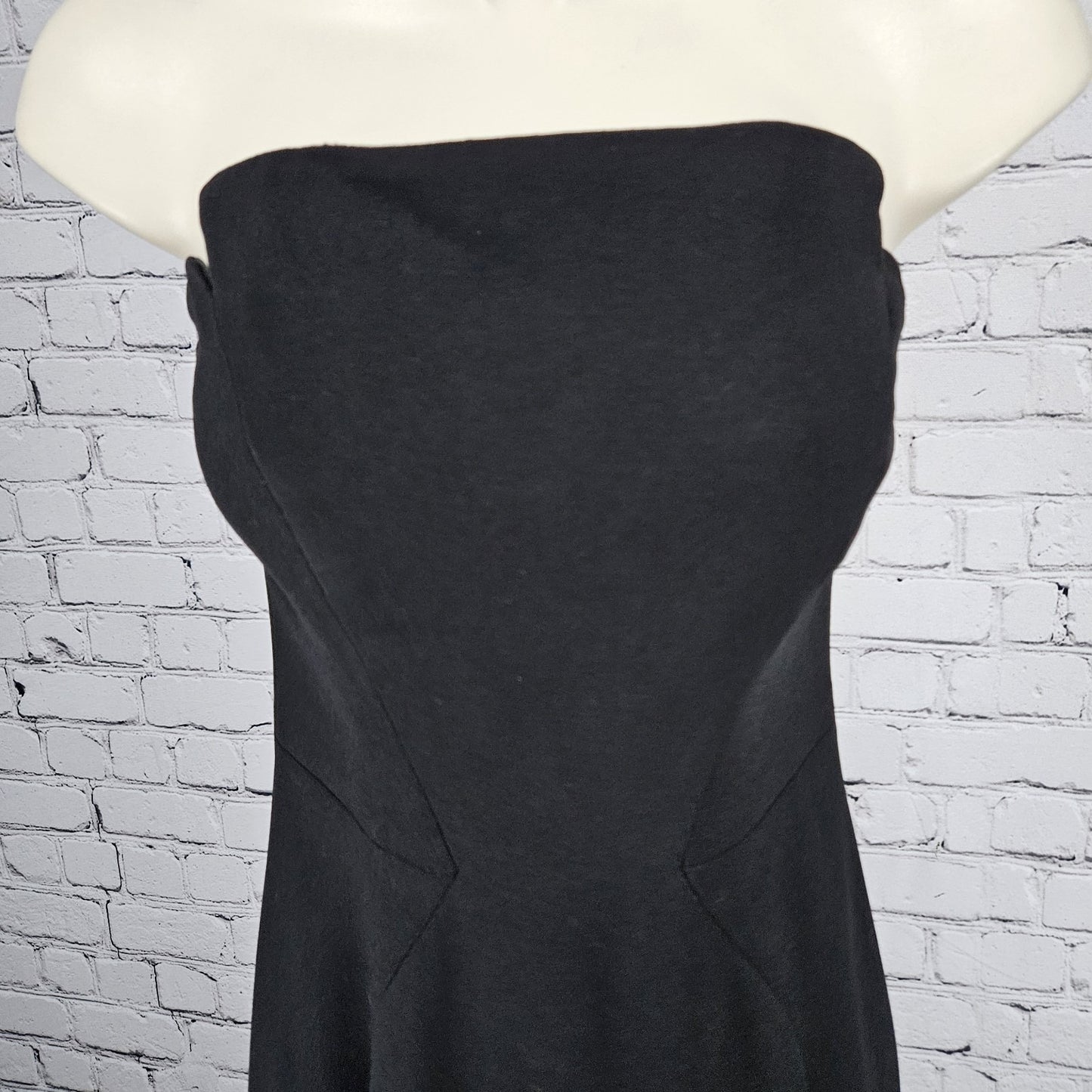 Jill Stuart Black Strapless Boned Lined Mermaid Bodycon Maxi Gown Formal Dress 0