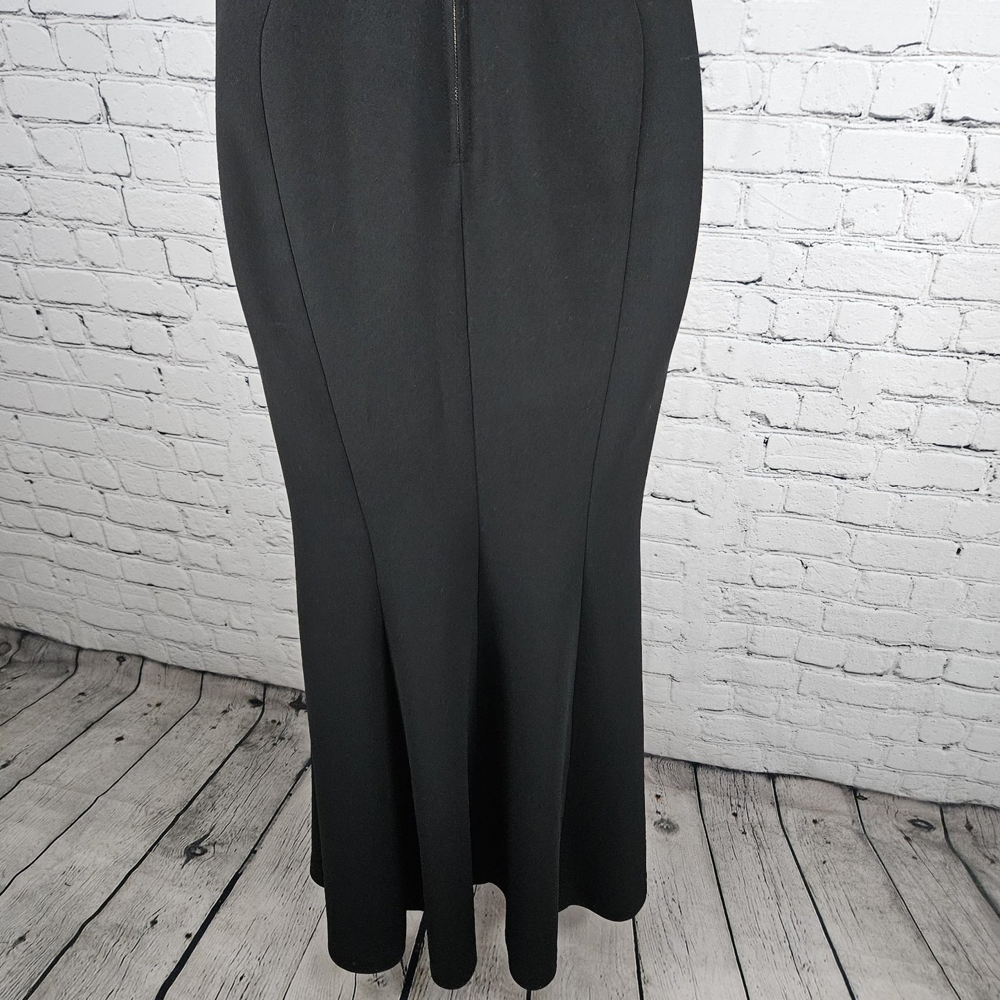 Jill Stuart Black Strapless Boned Lined Mermaid Bodycon Maxi Gown Formal Dress 0