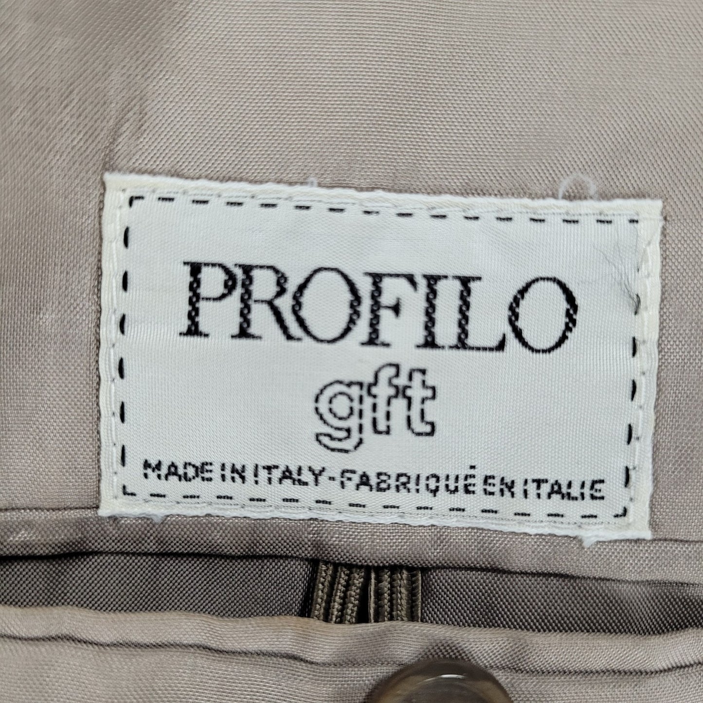 Profilo White Black Striped 2 Button Ventless Notch Blazer Sport Coat Italy 40
