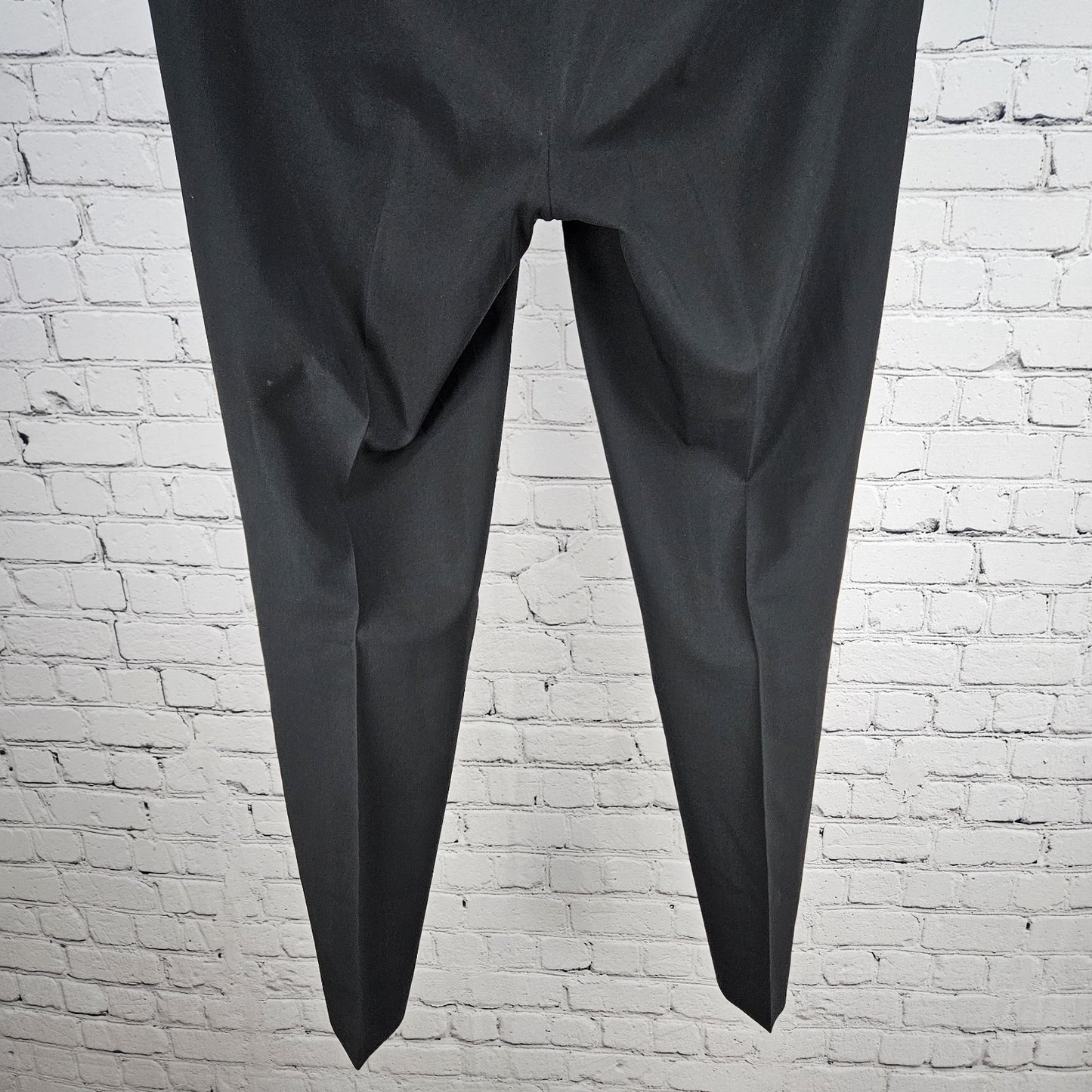 Lafayette 148 New York Black Wool Stretch Mid Rise Tapered Dress Pants 2 (29x28)