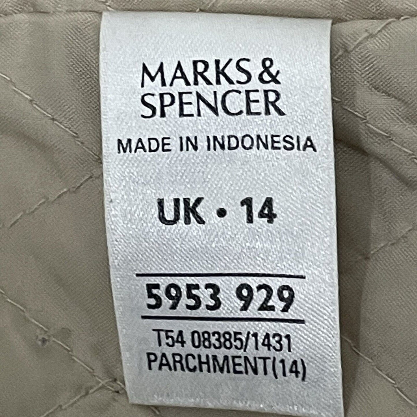 Marks & Spencer Khaki Cotton Zip Snap Corduroy Trim Jacket Pockets Size US 10