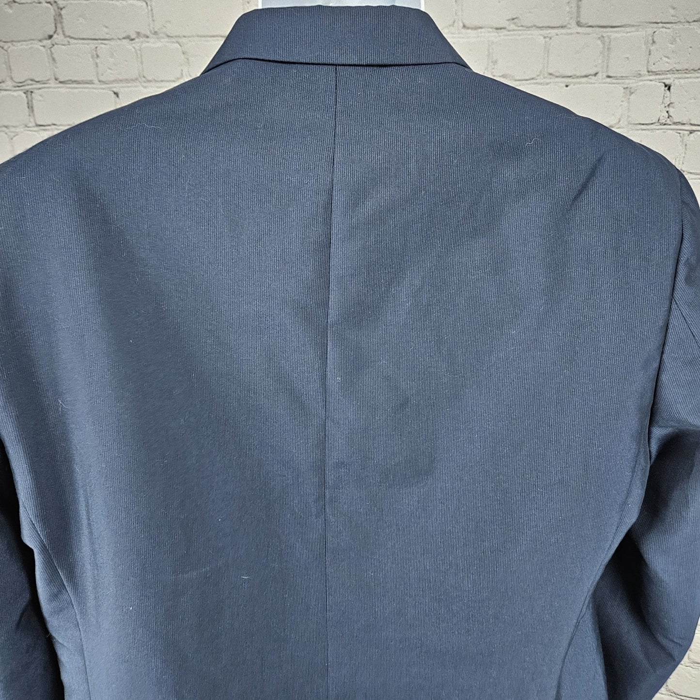 Andrew Fezza Navy 2 Button Double Vented Notch Blazer Sport Coat Suit Jacket 42R