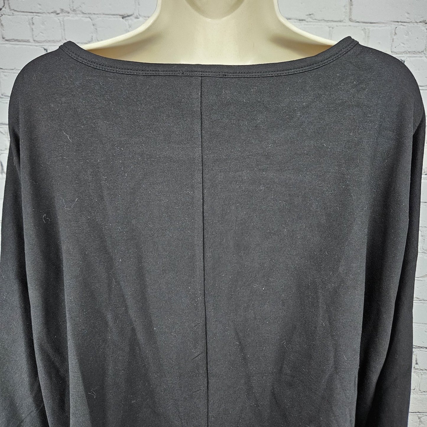 NWT Jones New York Signature Black Gold Accents 3/4 Sleeve Relaxed Tunic Top XL