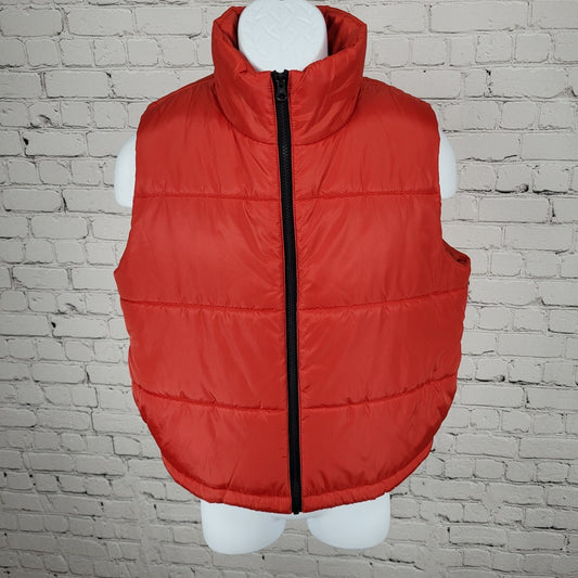 NWT ABOUND Red Insulated Lightweight Pockets Puffer Jacket Vest Size Small S