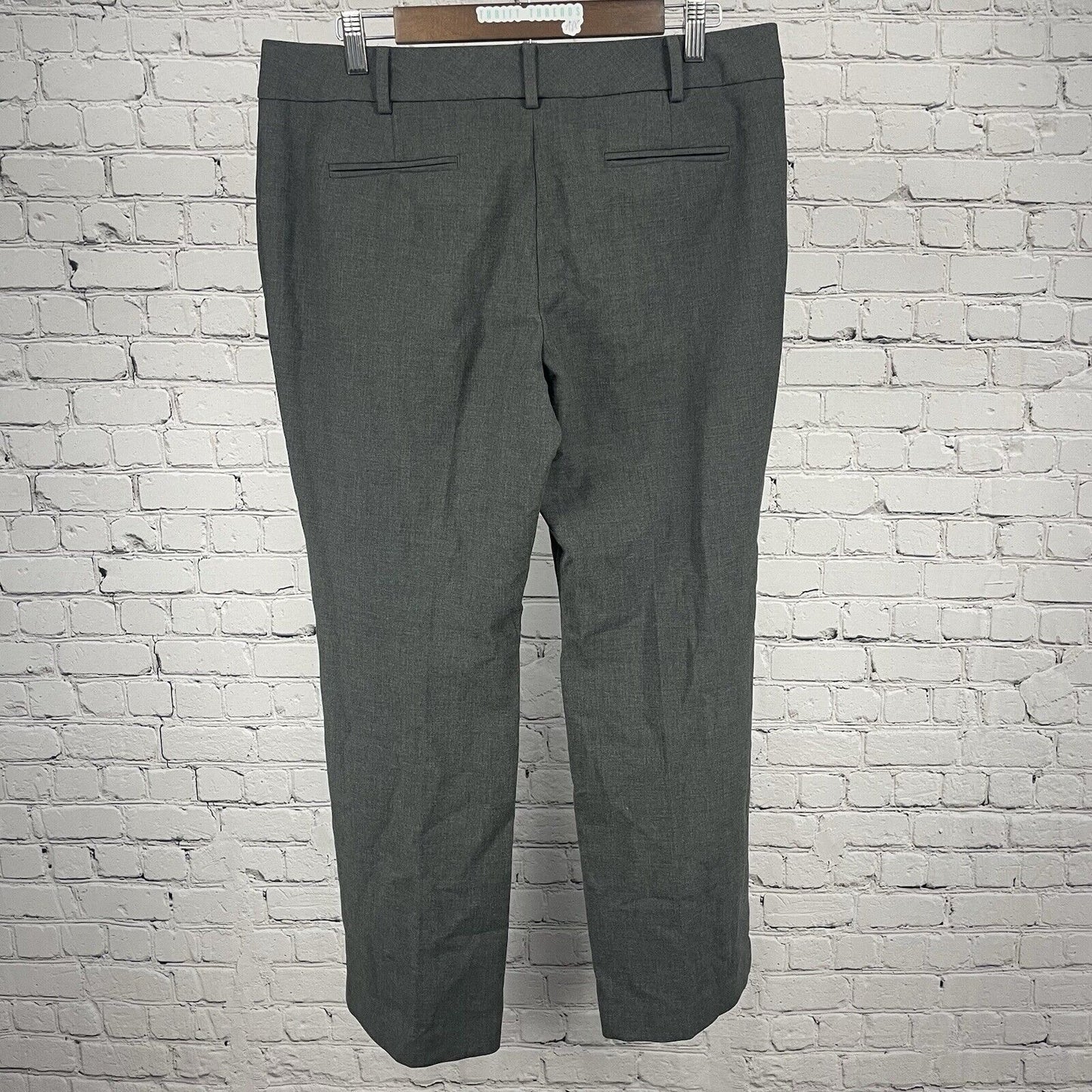 Talbots Heather Gray Signature Straight Leg Dress Pants Size 12 Petite (34x29)