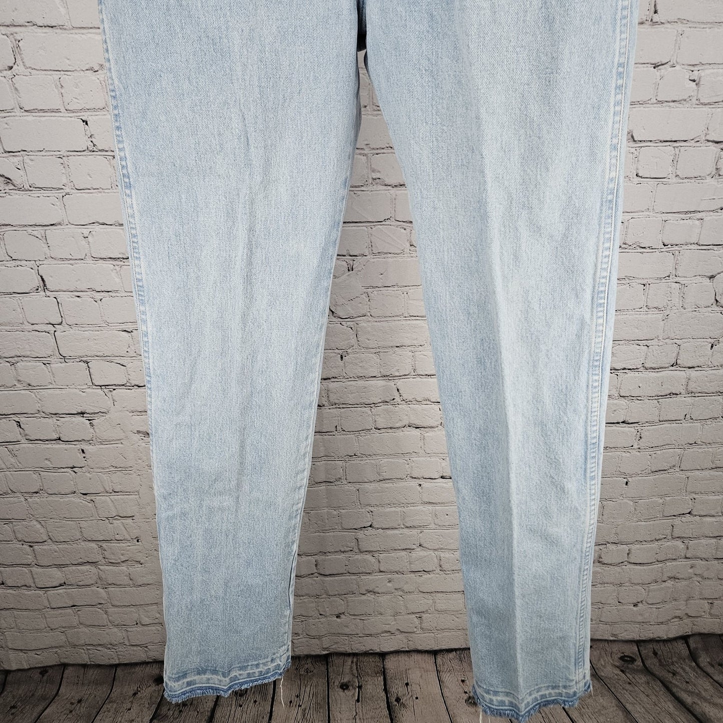 VTG Wrangler Blue 100% Cotton Denim Light Wash Bootcut Western Jeans USA 34x36