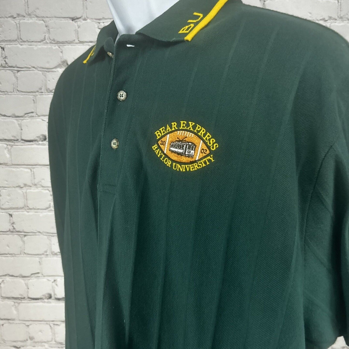 VTG Bear Express Baylor Bears University Lions Pride Logo Polo Size Large L