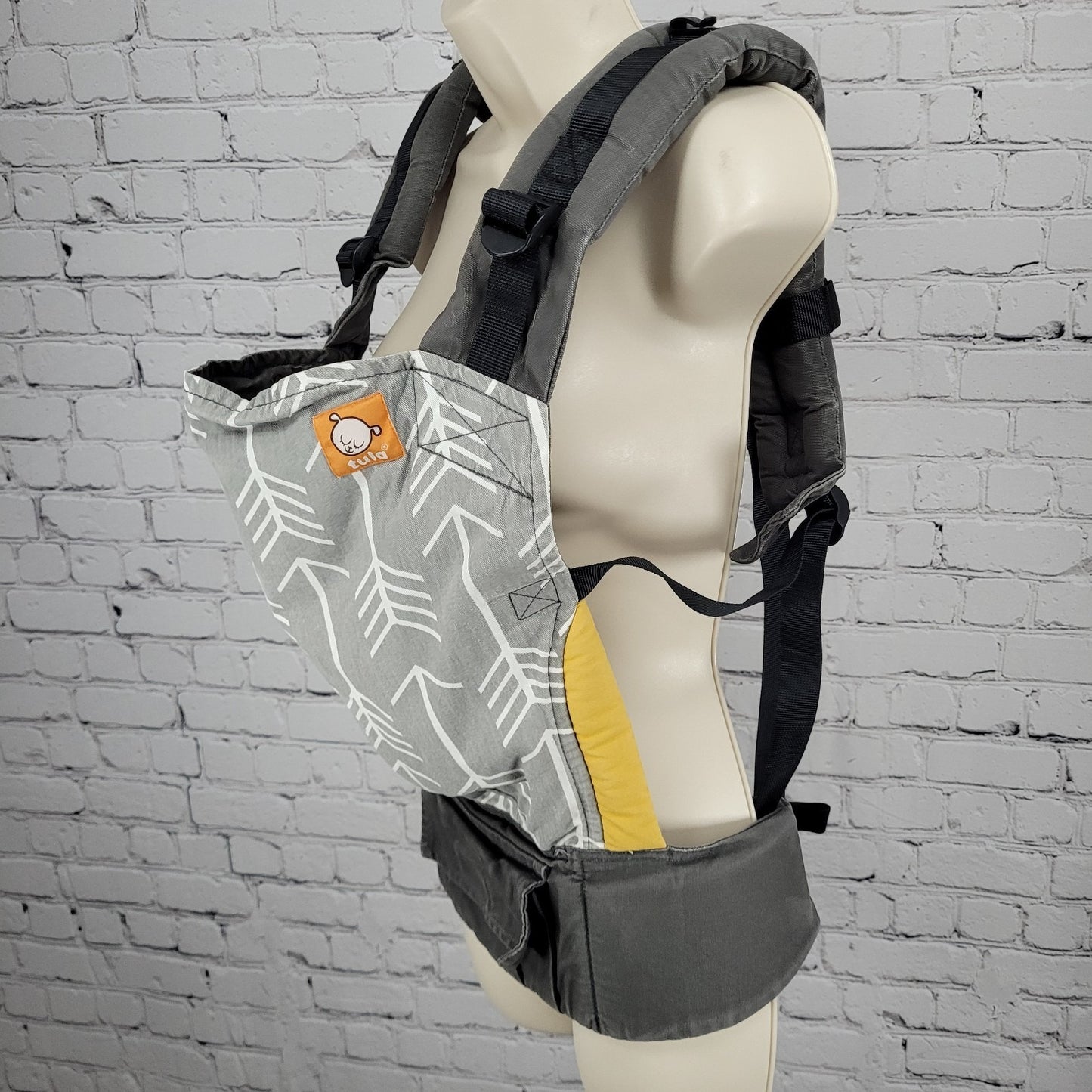 Tula Grey 100% Cotton Adjustable Straps Buckle Baby Infant Carrier Sling