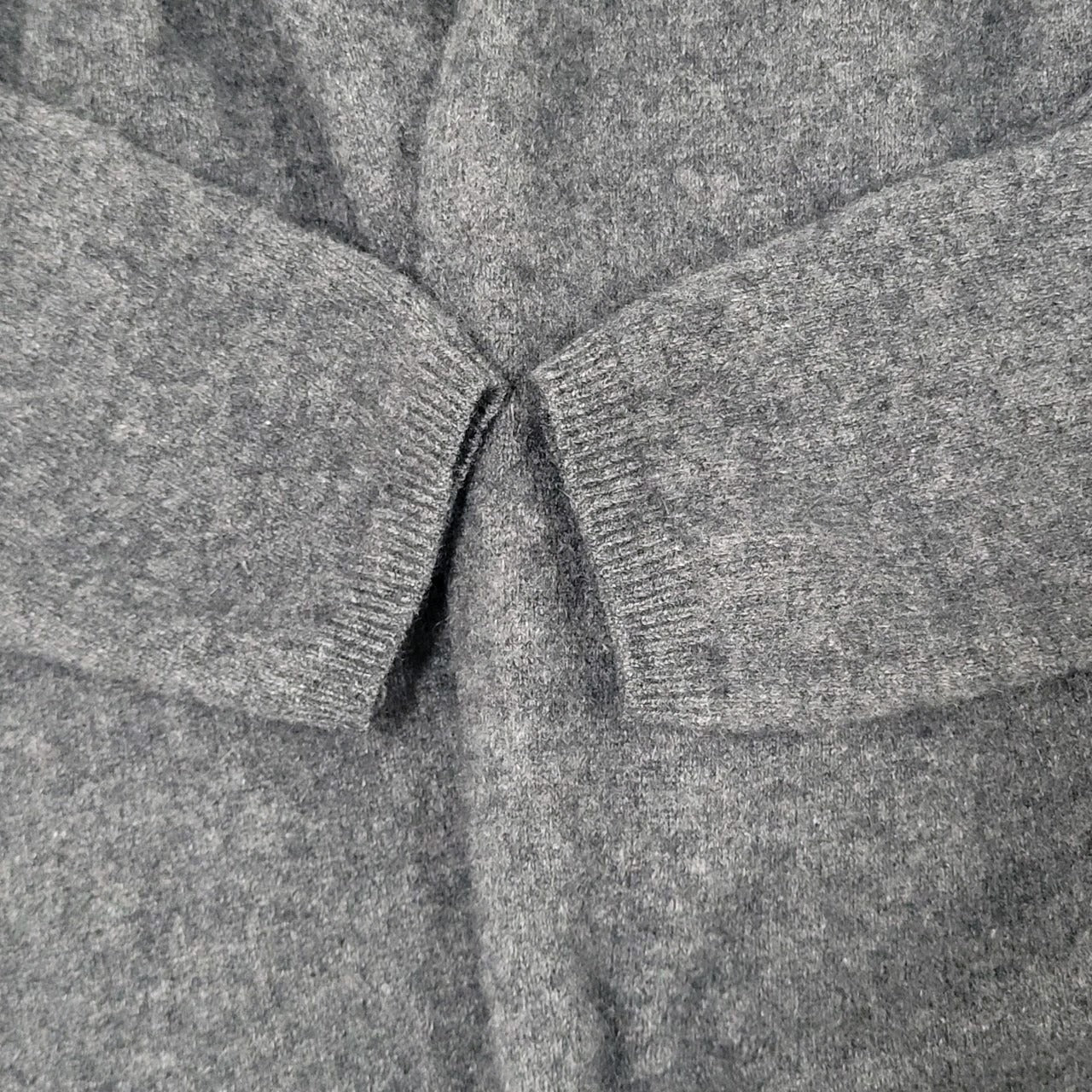 Red Twist Grey 100% Cashmere Cozy Drapey Open Waterfall Cardigan Size Small S