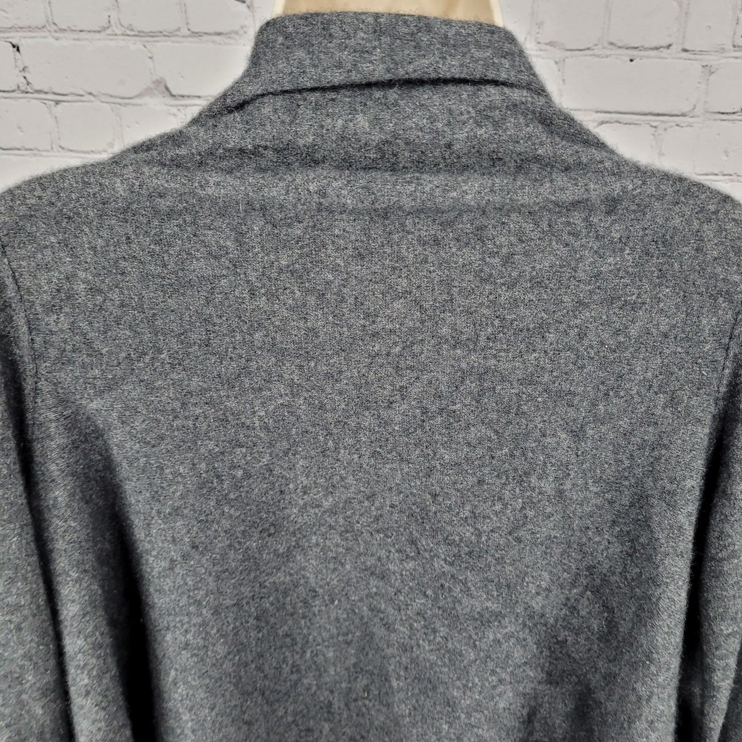 Red Twist Grey 100% Cashmere Cozy Drapey Open Waterfall Cardigan Size Small S
