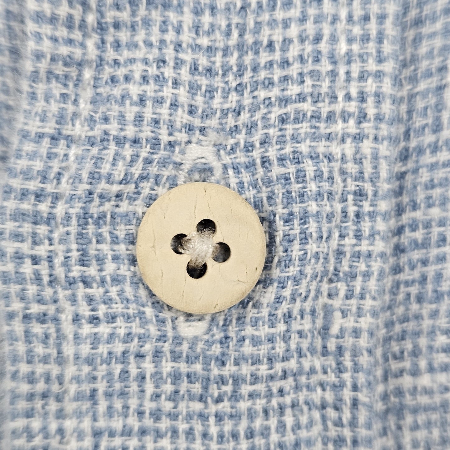 Faherty Blue 100% Linen Button Up Short Sleeve Casual Collared Shirt Small S