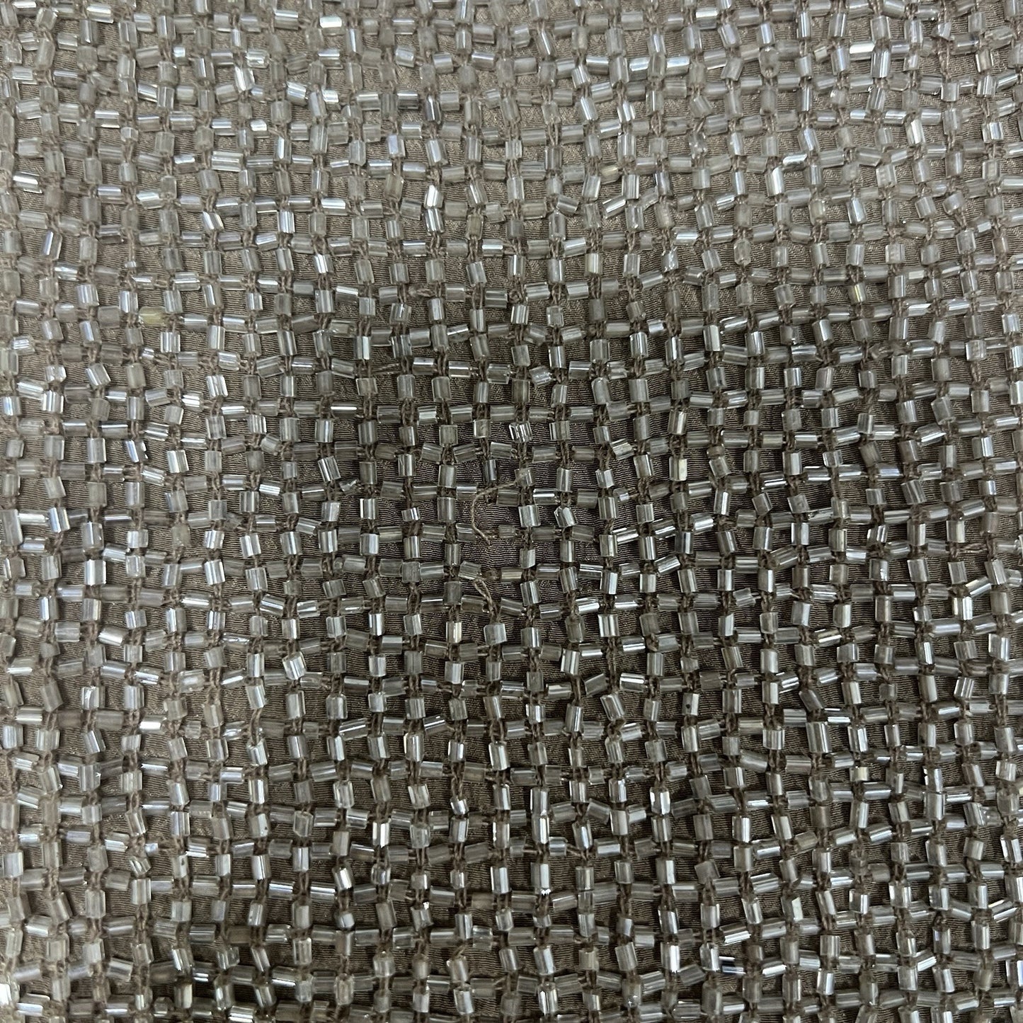 Renzo + Kai Brown 100% Silk Heavy Beaded Hook & Eye Lined Tank Top Size Small S