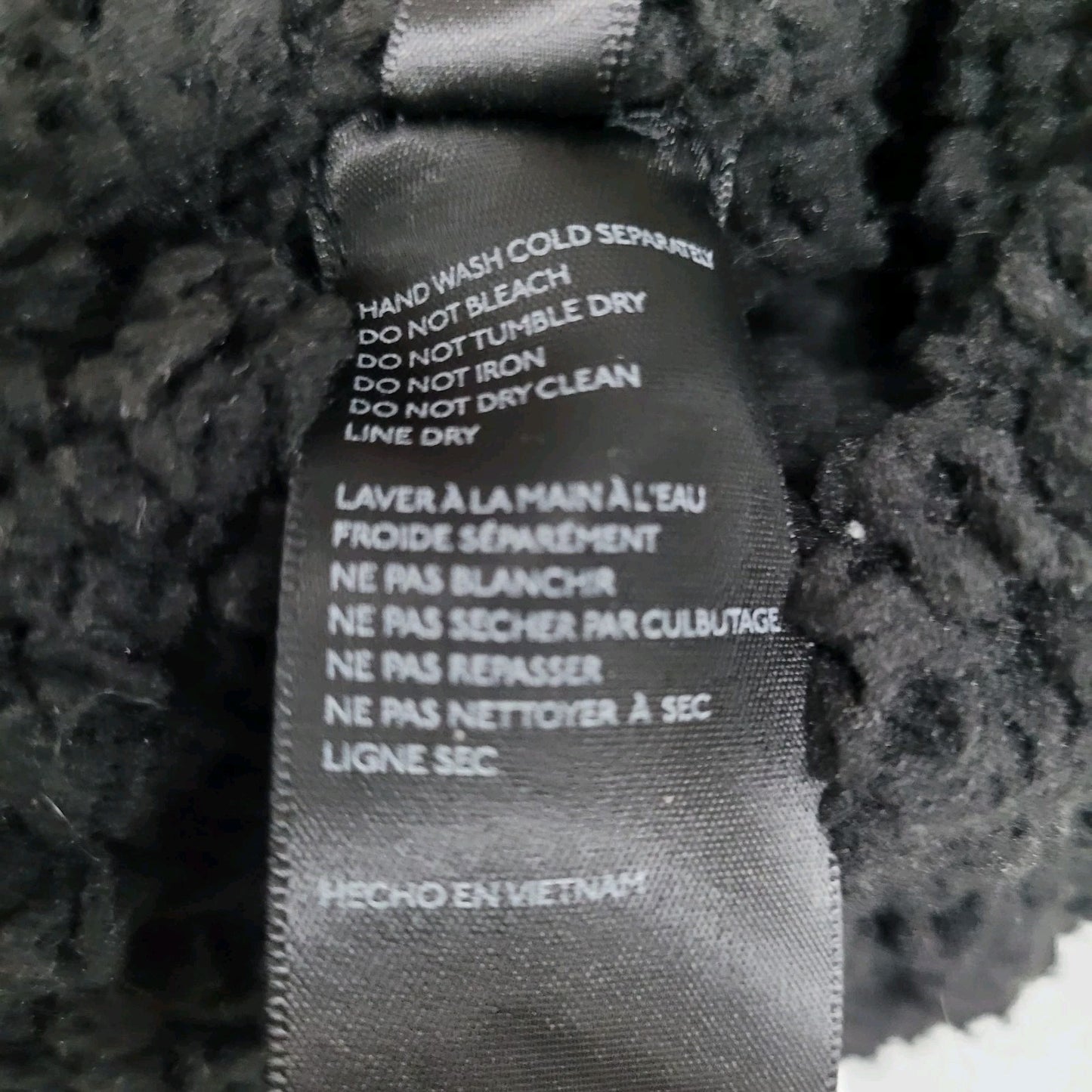 Urban Outfitters Black Soft Sherpa Fleece Oversized Open Hoodie Jacket Size M/L