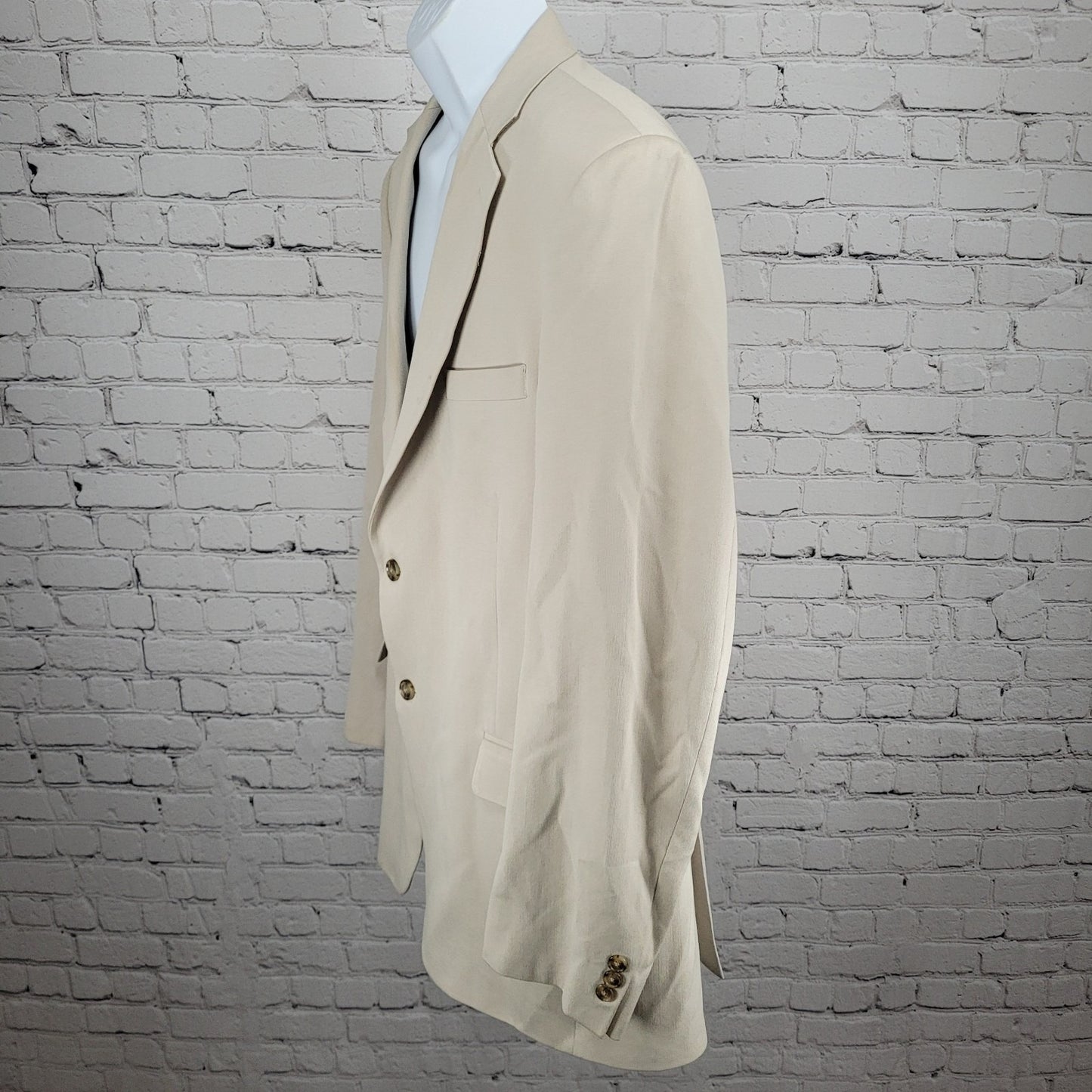 Austin Reed HRH Beige Silk Blend 2 Button Vented Notch Blazer Sport Coat 44L
