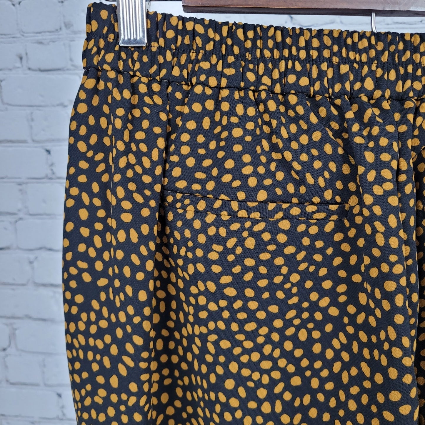 J.Crew Black Brown Jamie Pant Animal Print Pull On Lightweight Tapered 6 (27x27)