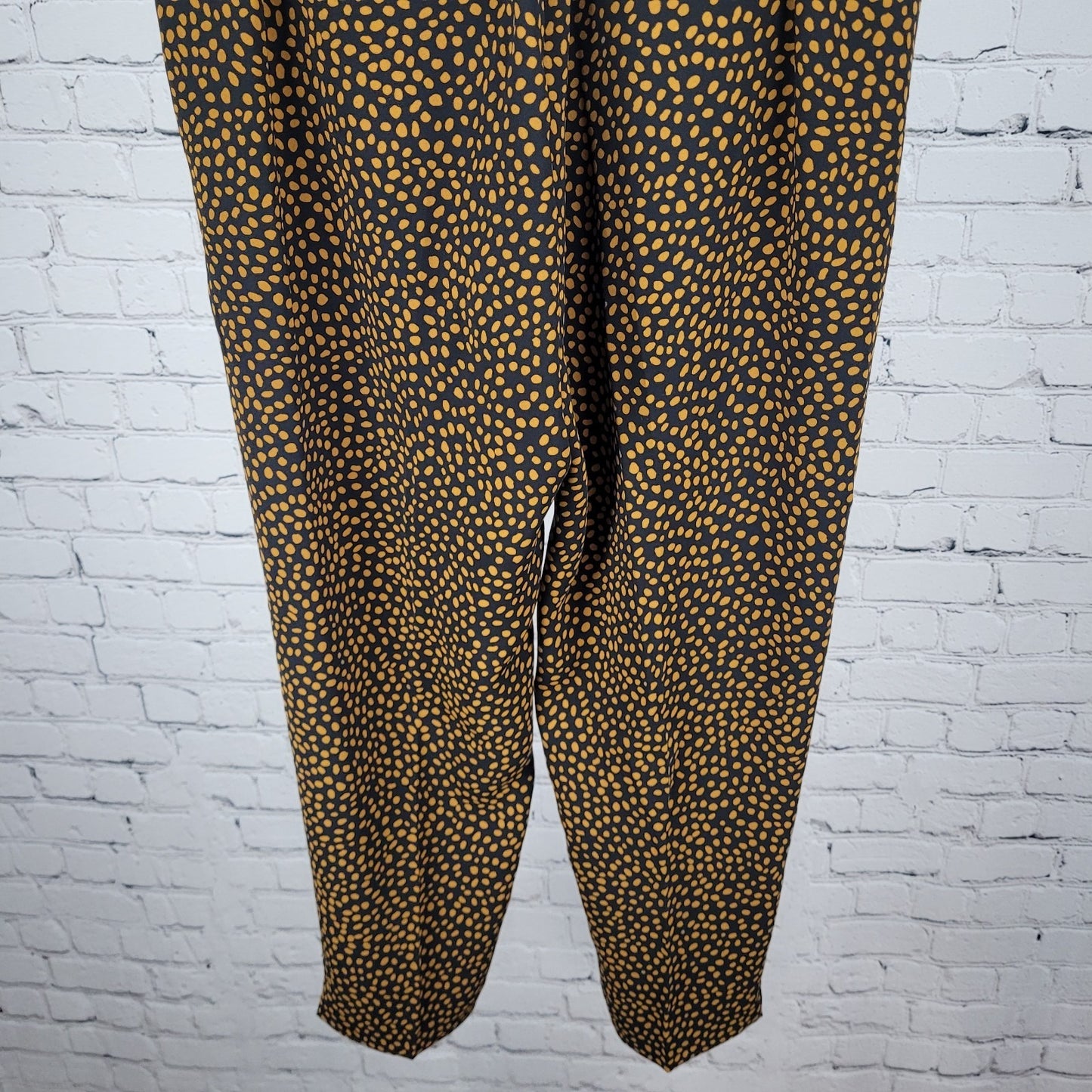 J.Crew Black Brown Jamie Pant Animal Print Pull On Lightweight Tapered 6 (27x27)