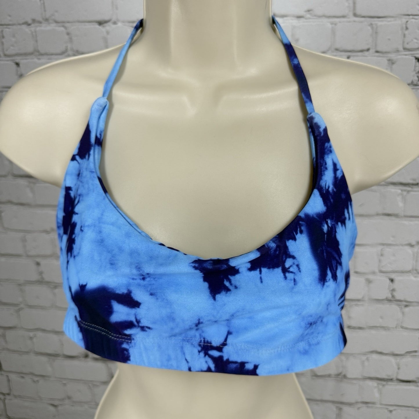 Sunny Bunny Swim 2 Piece Halter Top Thong Bottom Tie Dye Size L Top M Bottom