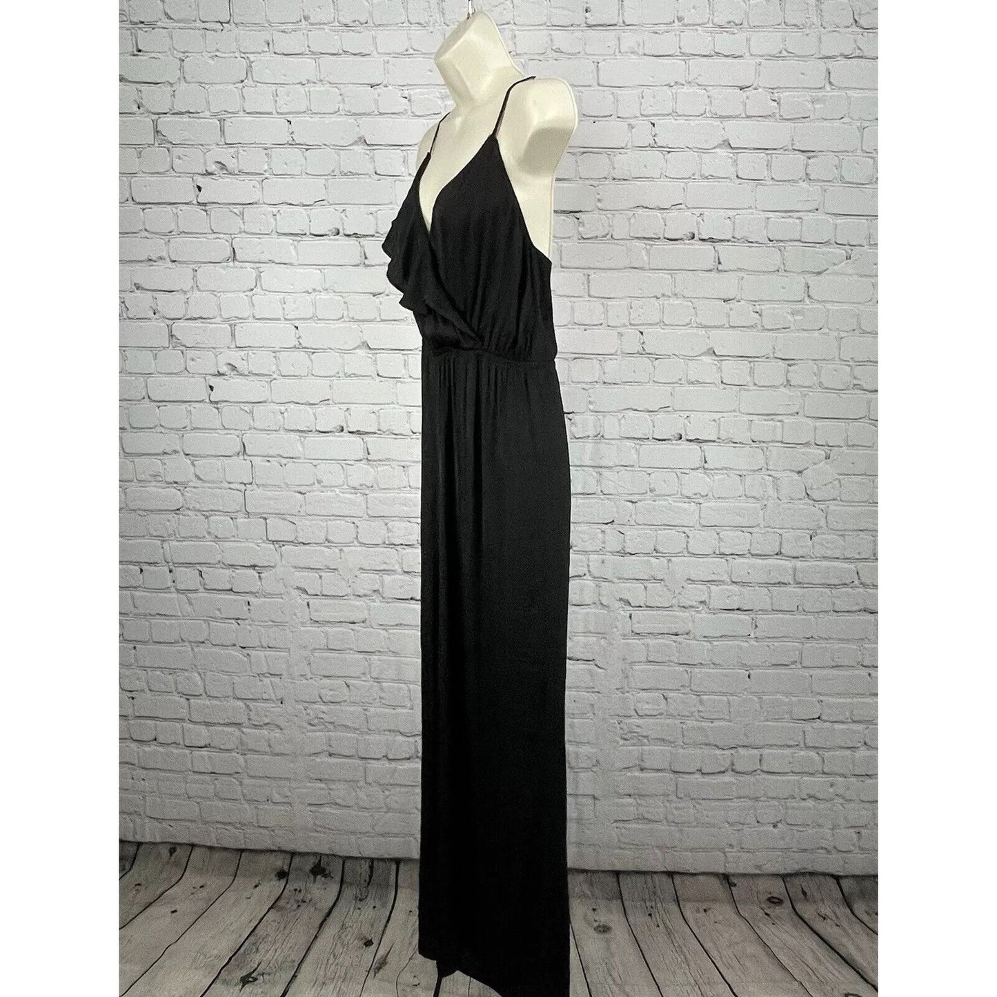Victoria’s Secret Black Strappy Lightweight Wide Leg Flowy Jumper Size Medium M