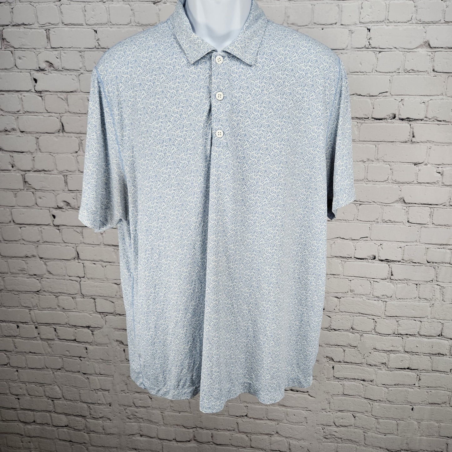 Abercrombie & Fitch Blue Cooling Moisture Wicking Breathable UV Polo Shirt XL