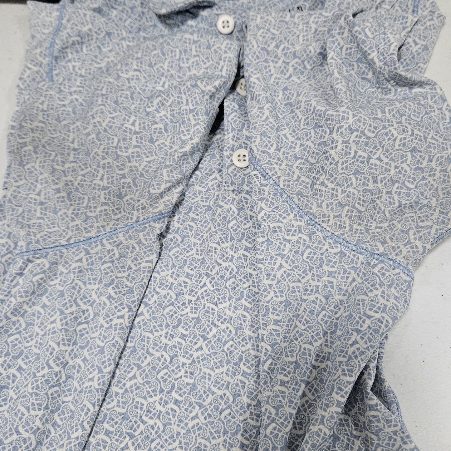 Abercrombie & Fitch Blue Cooling Moisture Wicking Breathable UV Polo Shirt XL