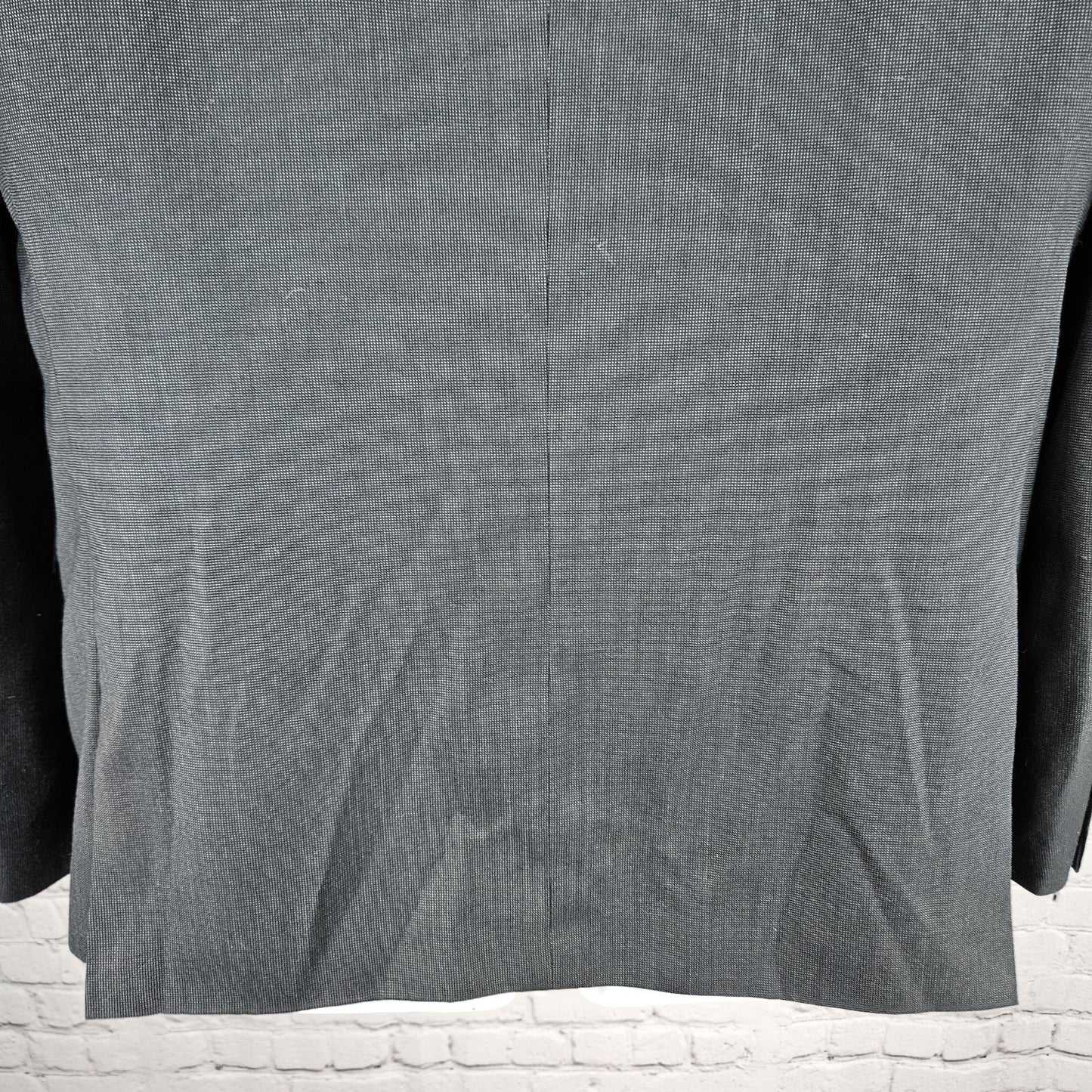 J. Ferrar Black Slim Fit 2 Button Double Vented Peak Blazer Sport Coat 42S