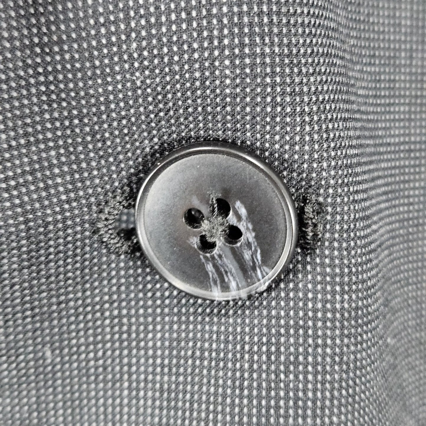 J. Ferrar Black Slim Fit 2 Button Double Vented Peak Blazer Sport Coat 42S