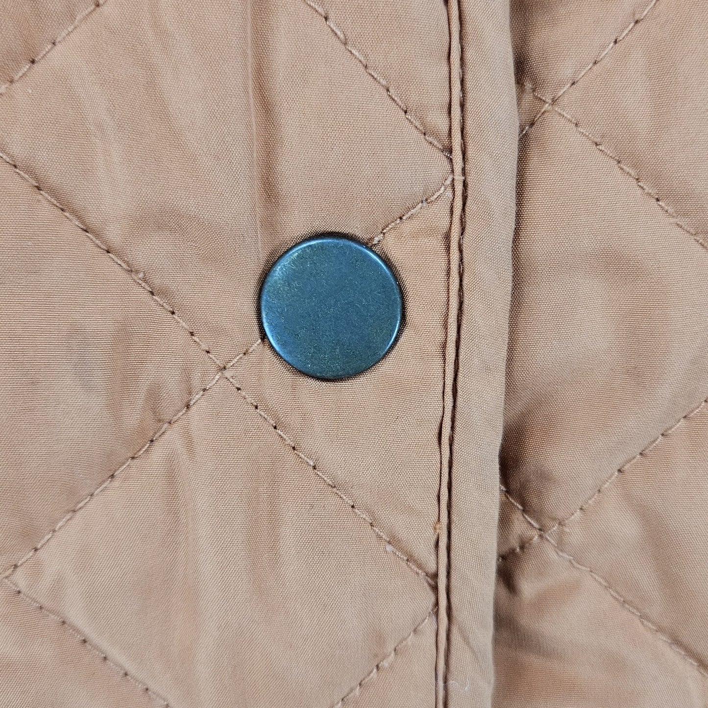J. Jill Orange Quilted Lightweight Insulated Snap Collared Pockets Jacket XS