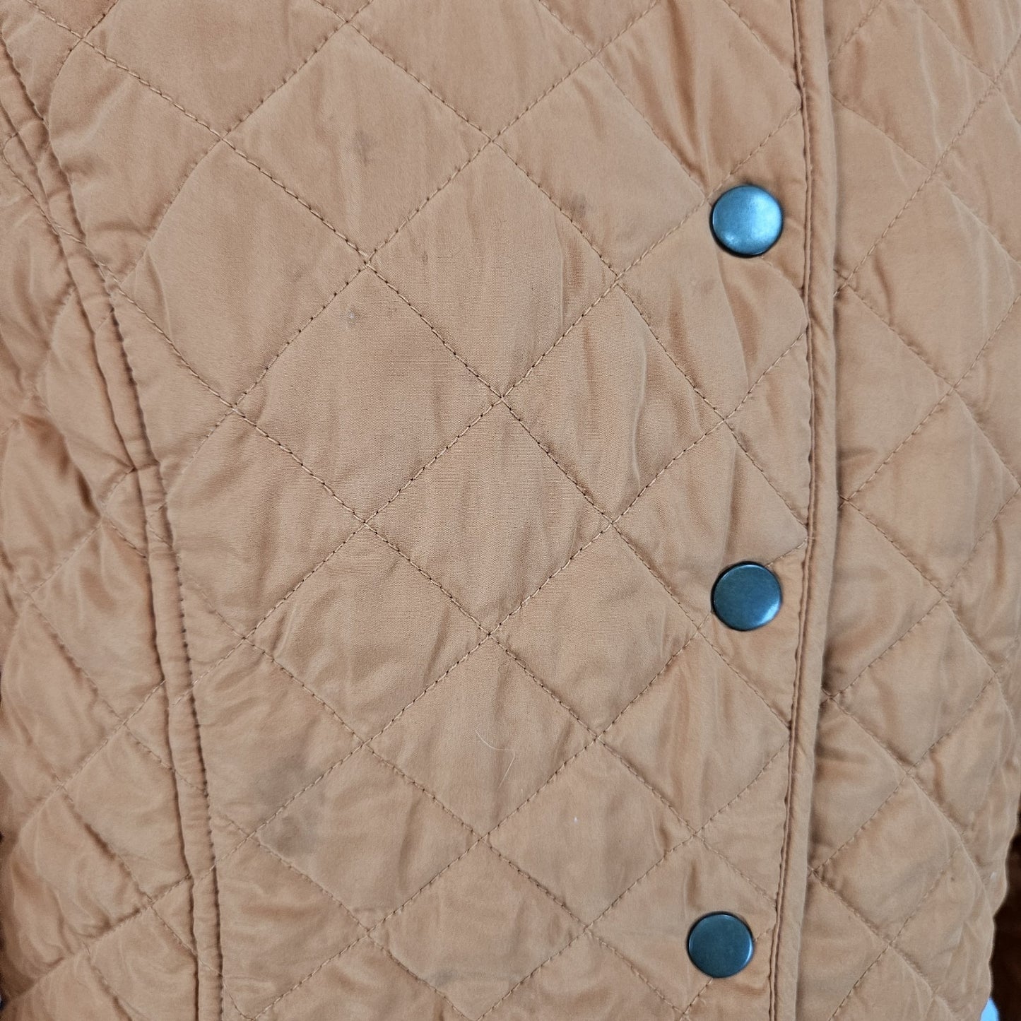 J. Jill Orange Quilted Lightweight Insulated Snap Collared Pockets Jacket XS