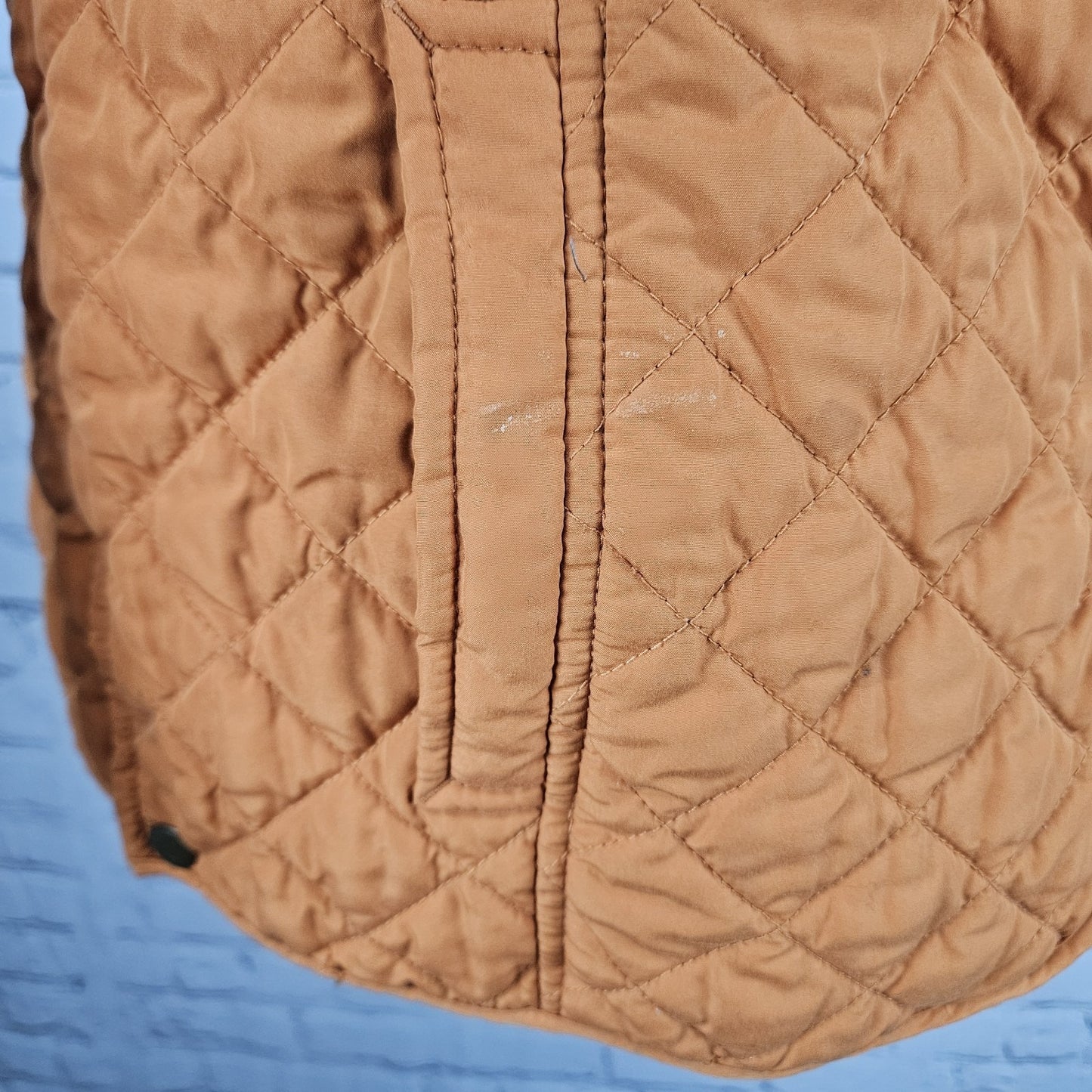 J. Jill Orange Quilted Lightweight Insulated Snap Collared Pockets Jacket XS