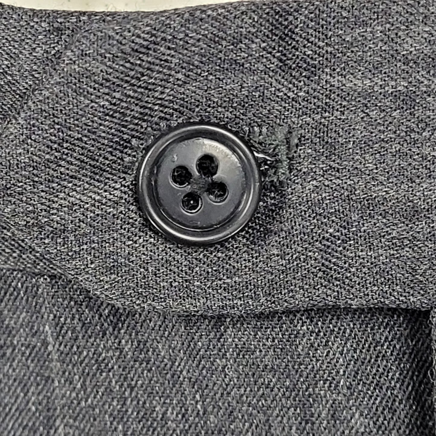 Joseph & Feiss Grey Wool Blend Pleated Cuffed Straight Dress Pants 35x30 (34x30)