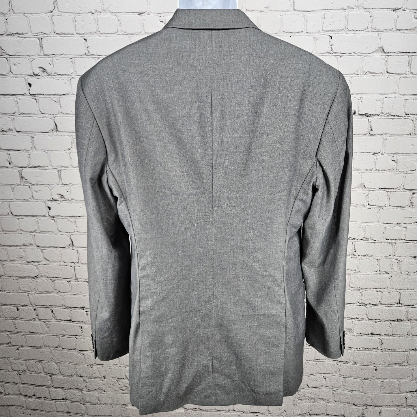 Perry Ellis Grey Slim Fit 2 Button Double Vented Notch Blazer Sport Coat 44R