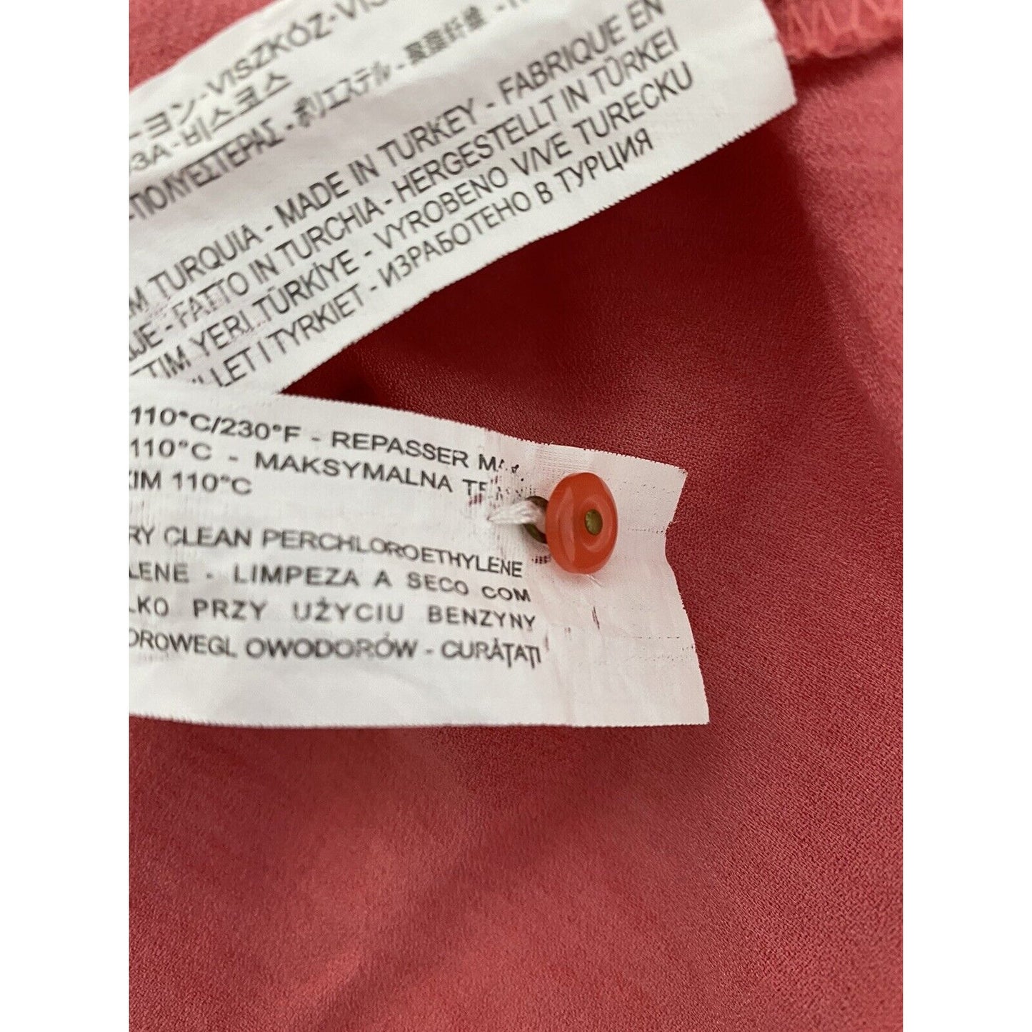 Zara Trafaluc Pink Long Sleeve Neck Tie Blouse S Small