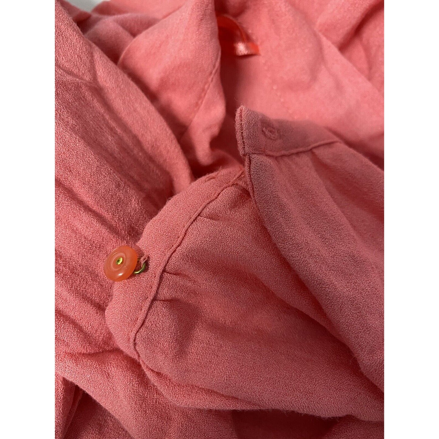 Zara Trafaluc Pink Long Sleeve Neck Tie Blouse S Small