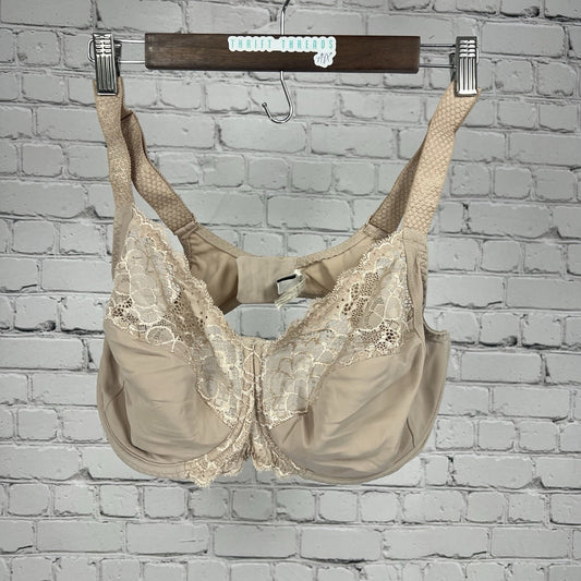 VTG Simone Pérèle Nude Semi Sheer Lace Underwire Lined Unpadded Bra US 34