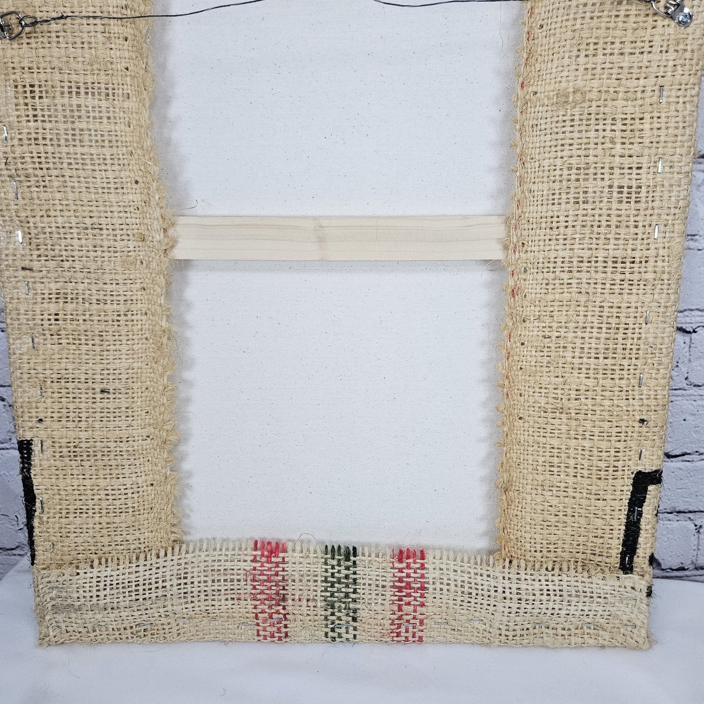 Origin Select Coffee Authentic Burlap Sack Wrapped Canvas Wood Framed Art 24x18